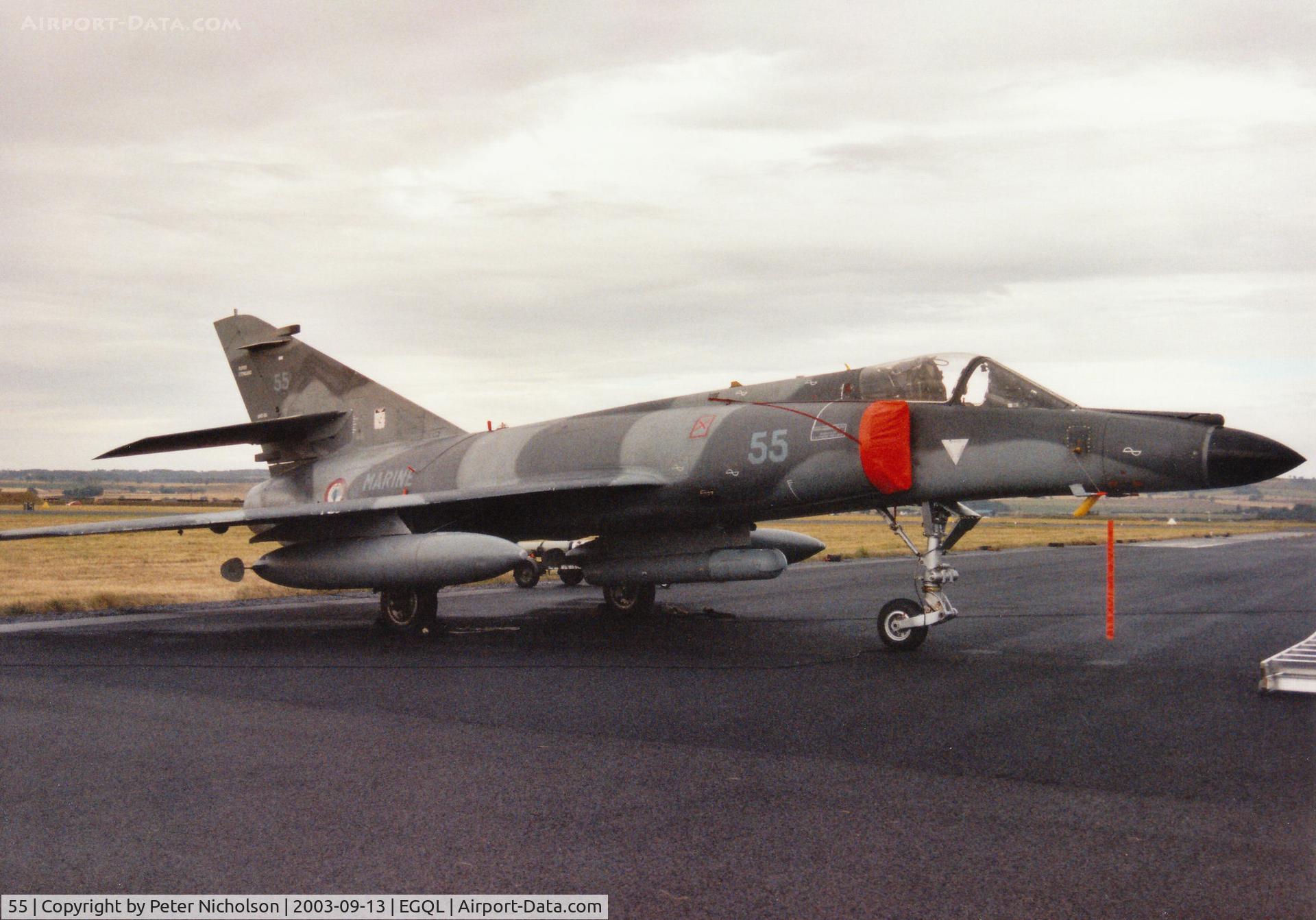 55, Dassault Super Etendard C/N 61, Super Etendard, callsign French Navy 5420, of Aeronavale's 17 Flotille on display at the 2003 RAF Leuchars Airshow.