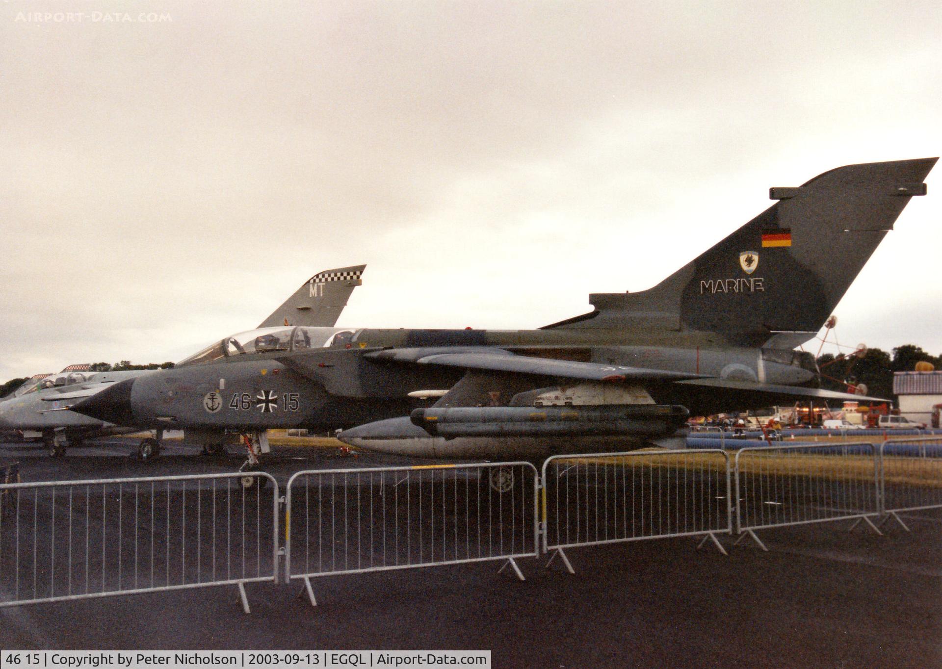 46 15, Panavia Tornado IDS C/N 779/GS248/4315, Tornado IDS, callsign German Navy 4550, of MFG-2 on display at the 2003 RAF Leuchars Airshow.