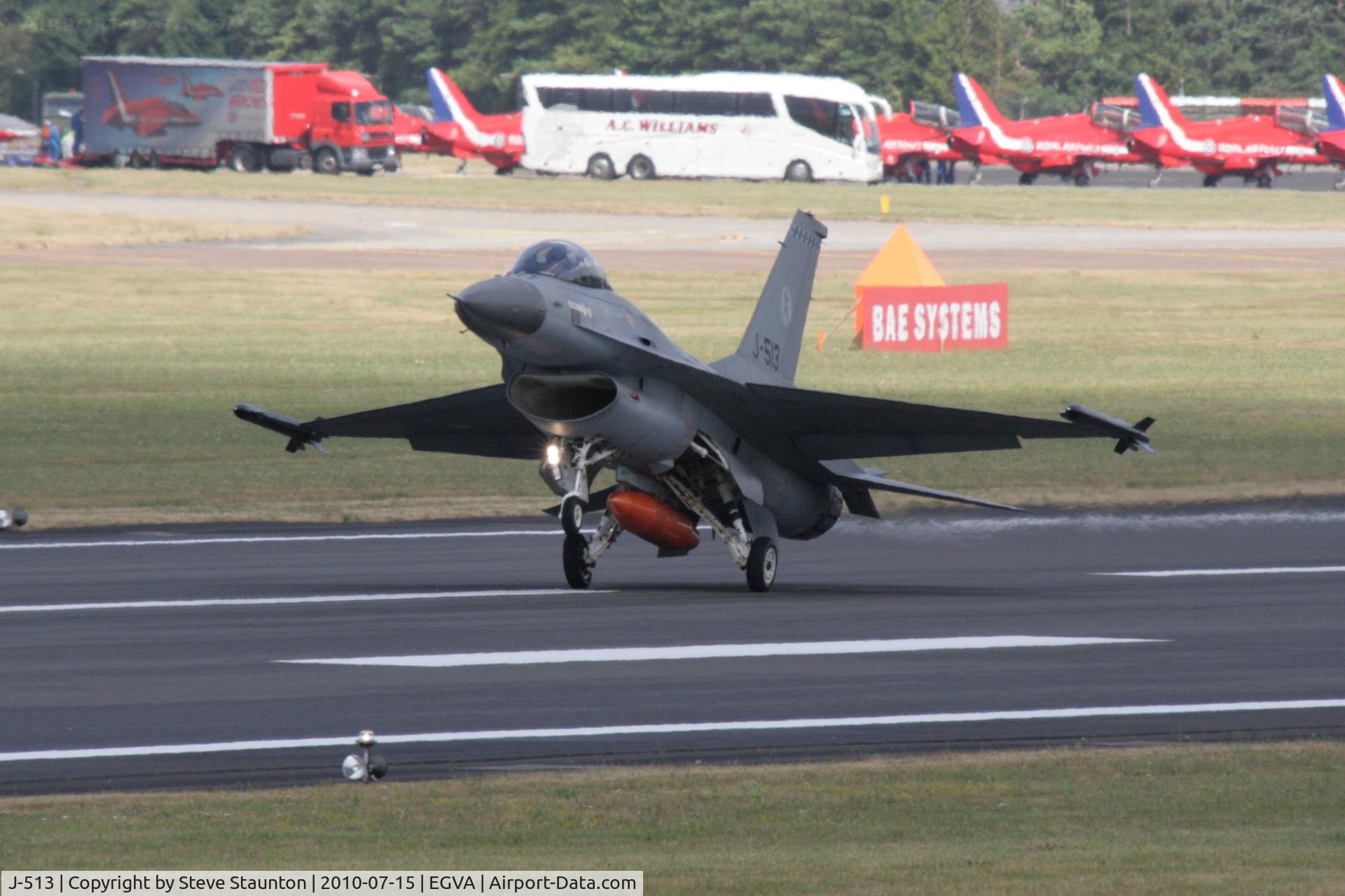 J-513, Fokker F-16A Fighting Falcon C/N 6D-152, Taken at the Royal International Air Tattoo 2010