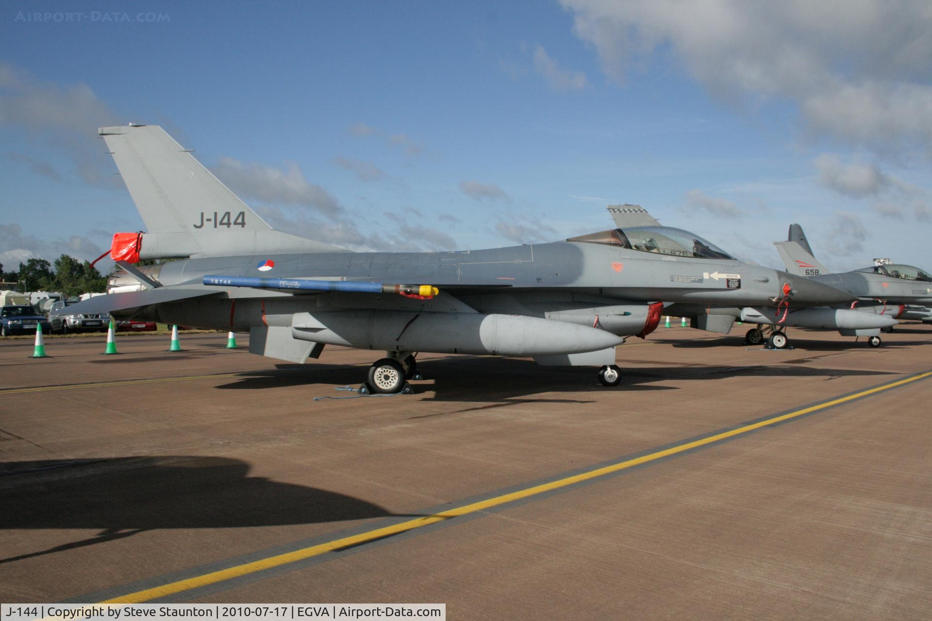 J-144, Fokker F-16AM Fighting Falcon C/N 6D-134, Taken at the Royal International Air Tattoo 2010