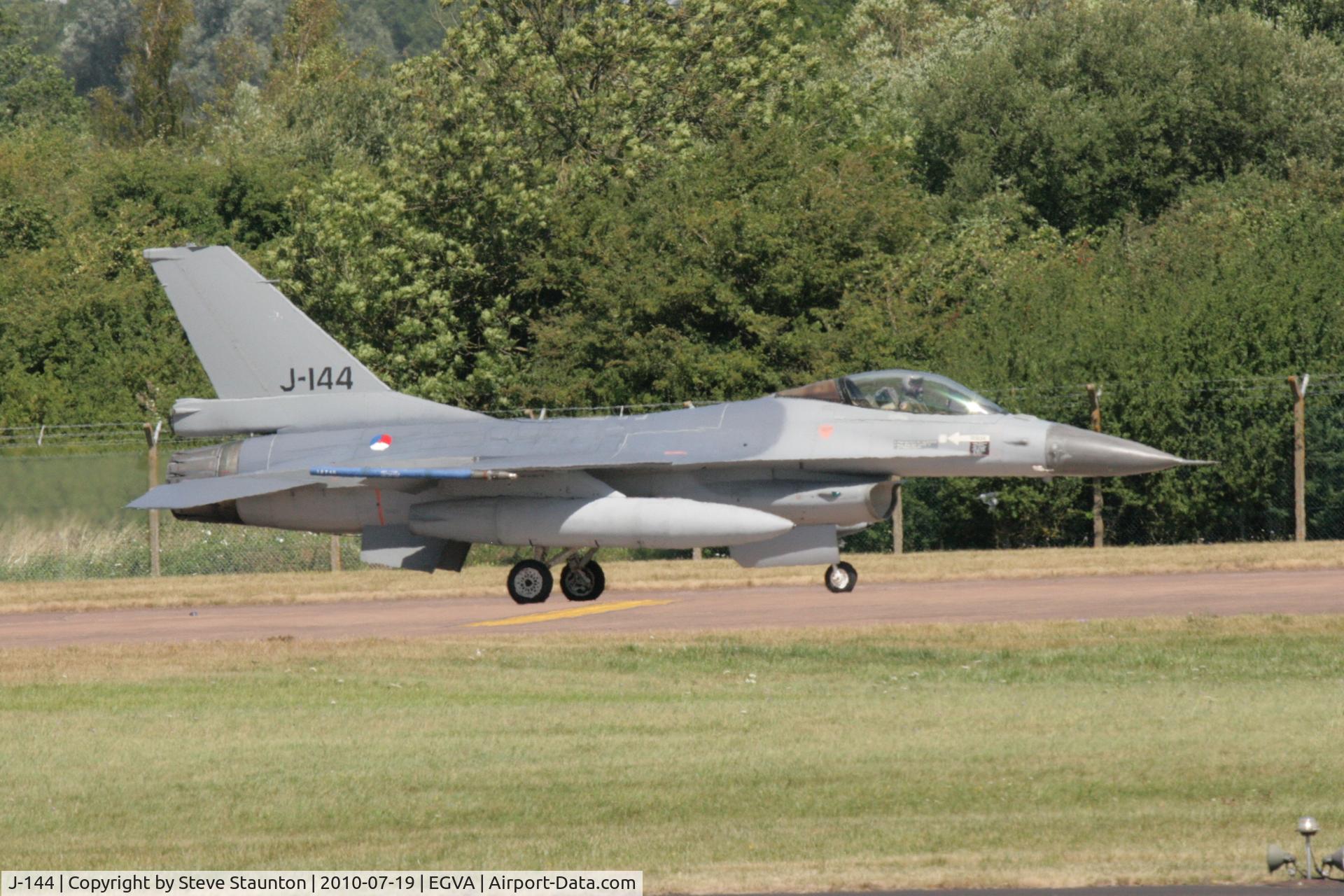 J-144, Fokker F-16AM Fighting Falcon C/N 6D-134, Taken at the Royal International Air Tattoo 2010