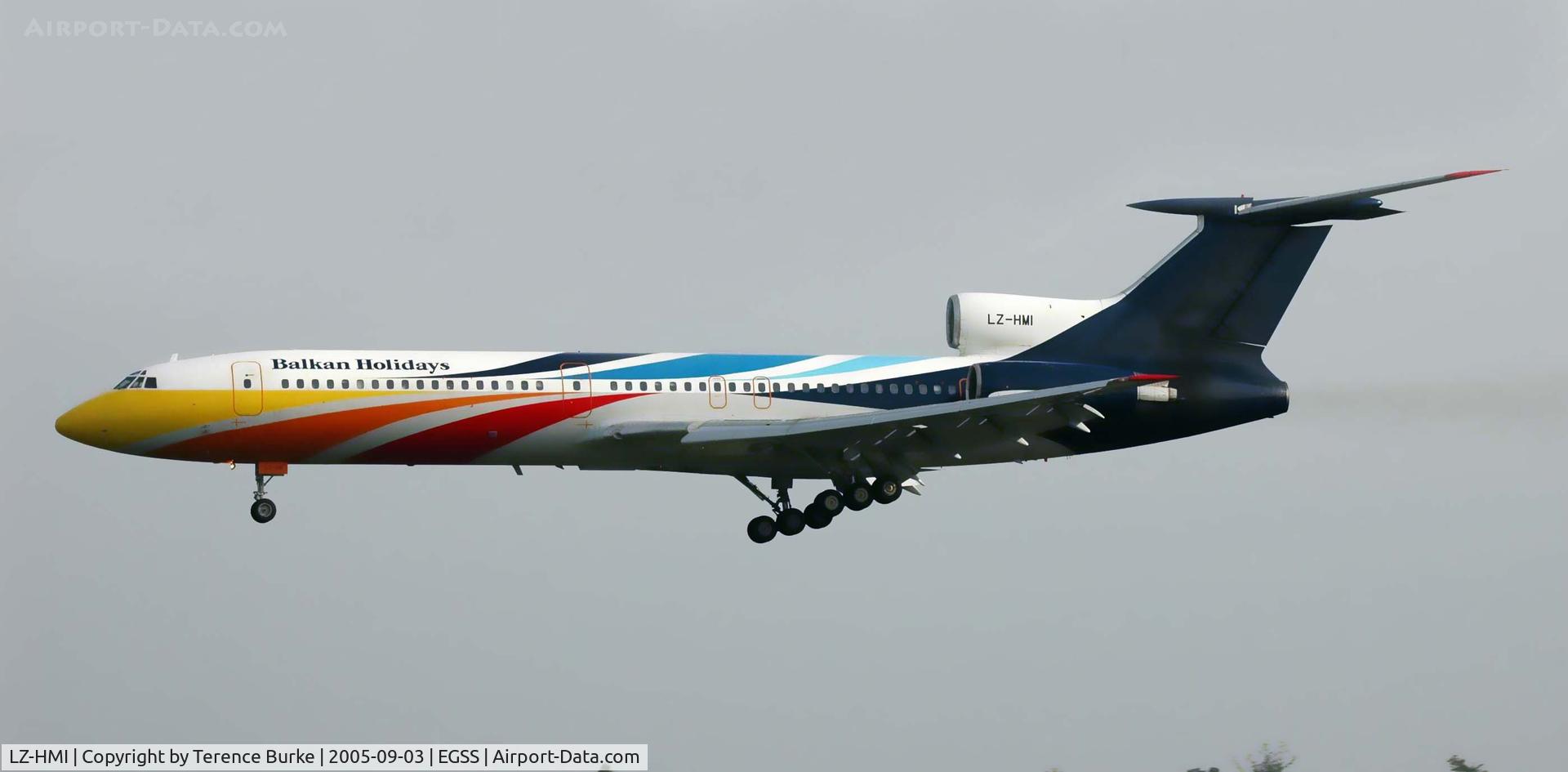 LZ-HMI, 1985 Tupolev Tu-154M C/N 84A706, Stansted for RNY.05  September 2005