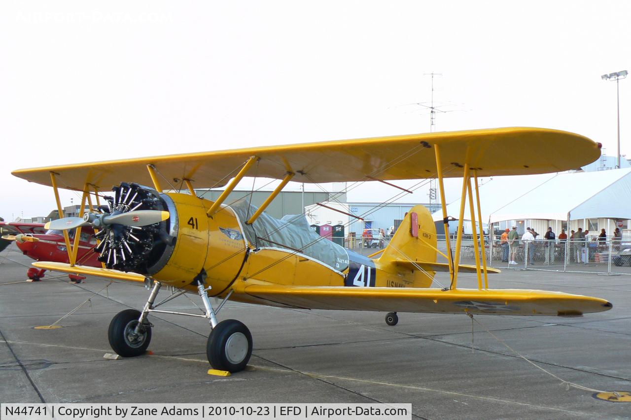 N44741, 1942 Naval Aircraft Factory N3N-3 C/N 2781, CAF N3N At the 2010 Wings Over Houston Airshow