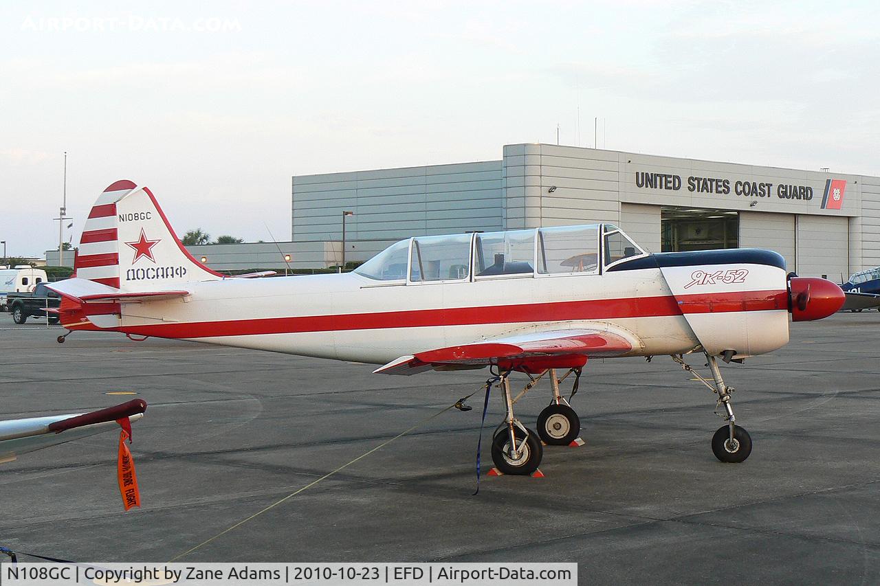 N108GC, 1984 Yakovlev Yak-52 C/N 844710, At the 2010 Wings Over Houston Airshow