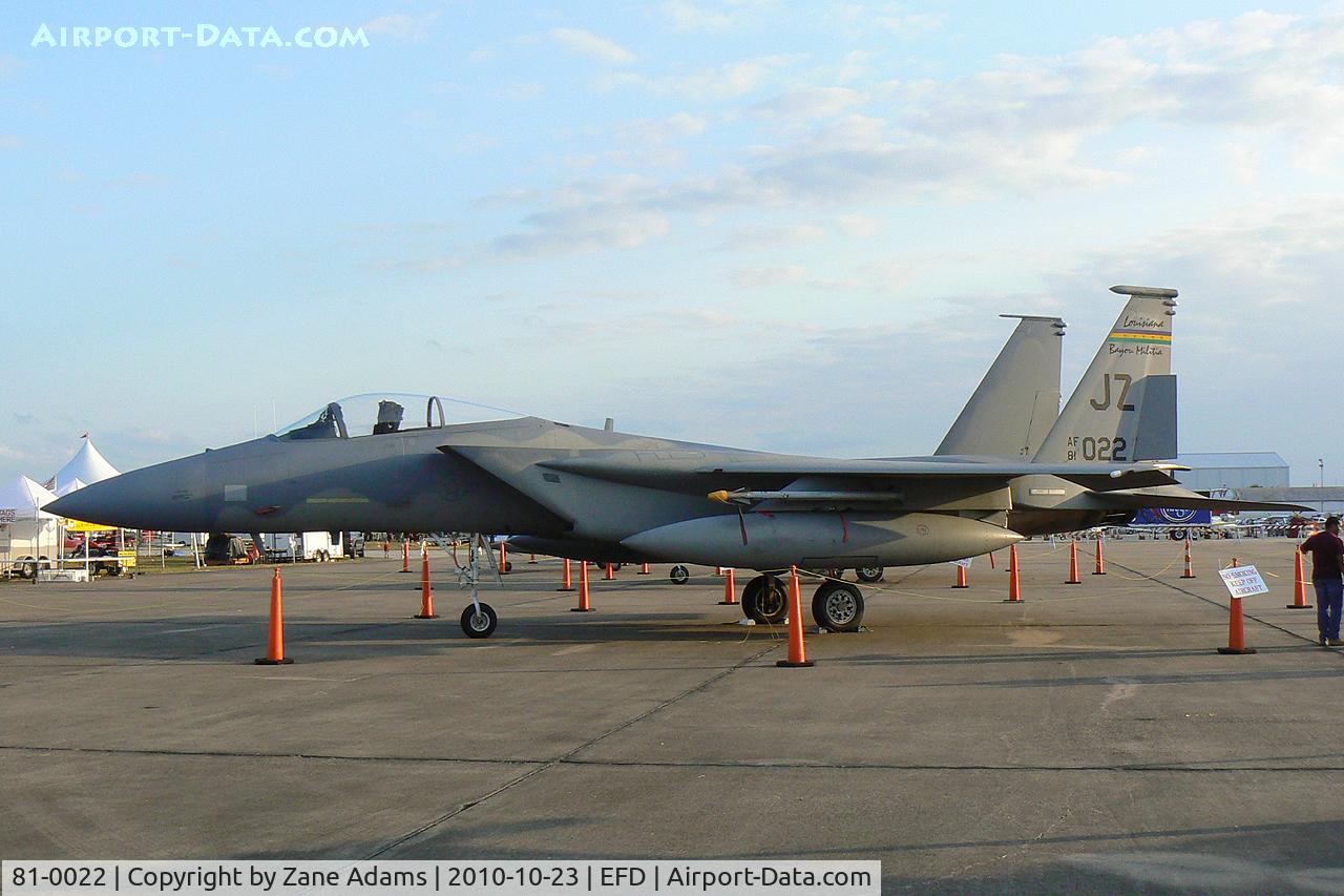 81-0022, 1981 McDonnell Douglas F-15C Eagle C/N 0738/C205, At the 2010 Wings Over Houston Airshow