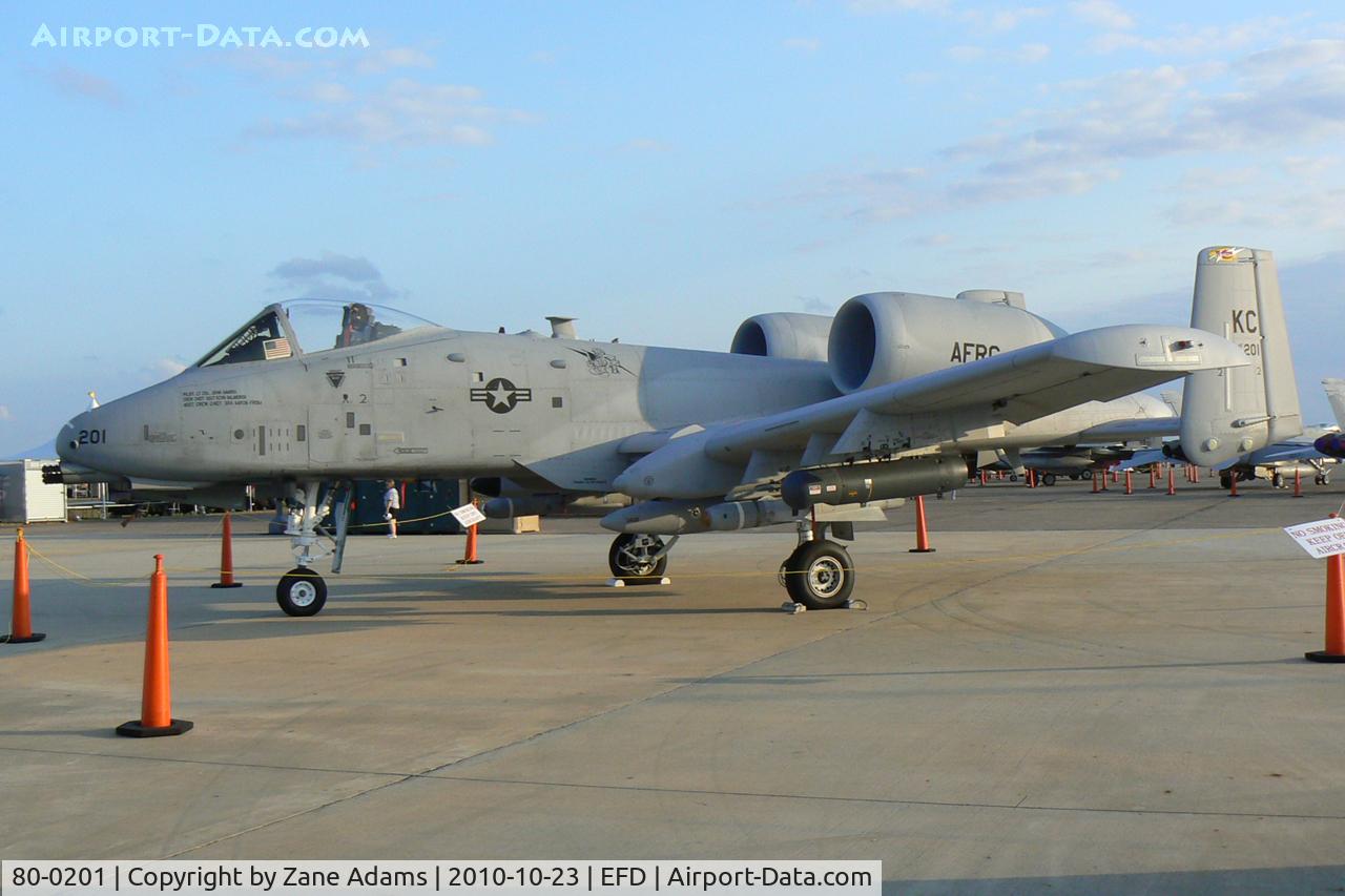 80-0201, 1980 Fairchild Republic A-10A Thunderbolt II C/N A10-0551, At the 2010 Wings Over Houston Airshow