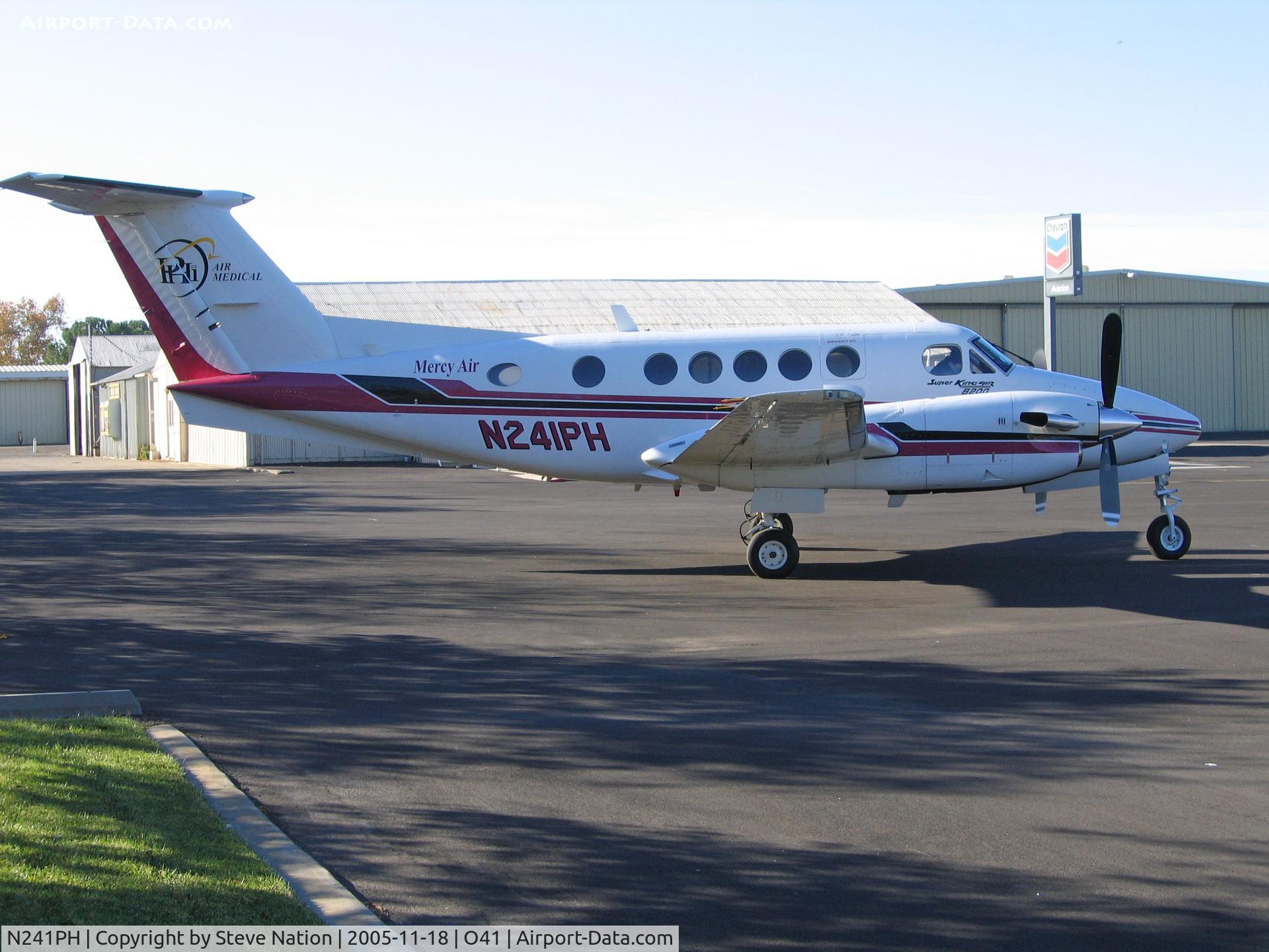 N241PH, 1984 Beech B200 King Air C/N BB-1182, PHI Air Medical/Mercy Air 1984 King Air B200 @ Woodland-WATTS Airport, CA