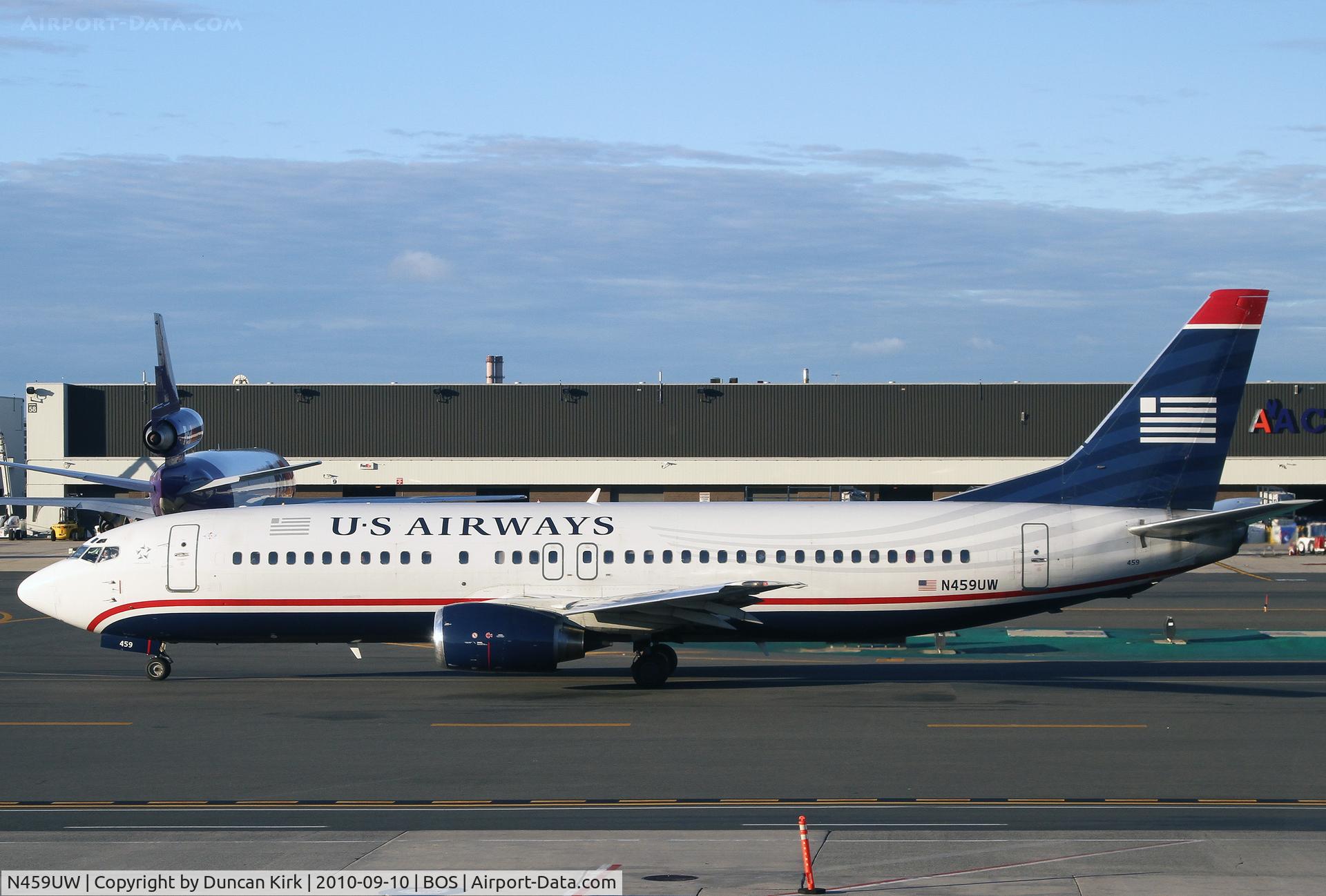 N459UW, 1991 Boeing 737-4B7 C/N 25023, Not even 7:30am and the photography is good!