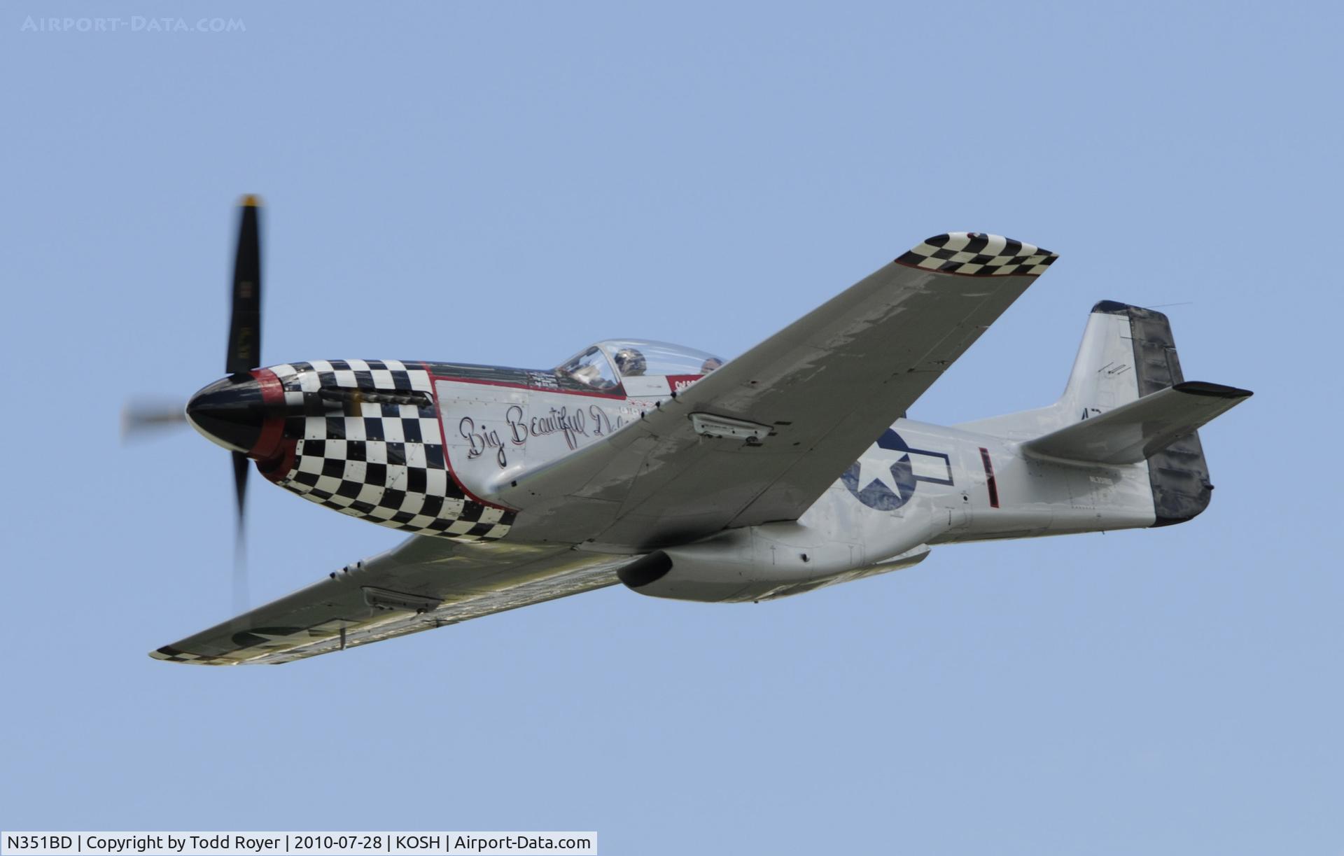 N351BD, 1944 North American F-51D Mustang C/N 44-85634, EAA AIRVENTURE 2010