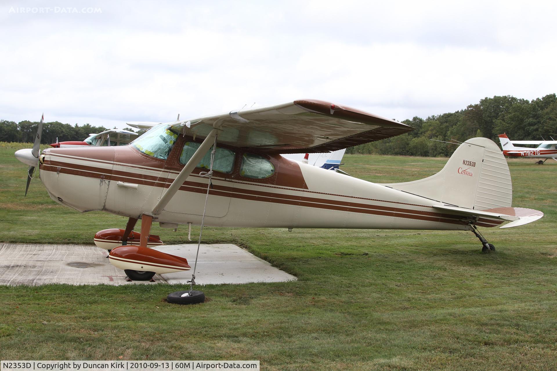 N2353D, 1952 Cessna 170B C/N 20505, The sun wouldn't co-operate for this peach of a Cessna 170.