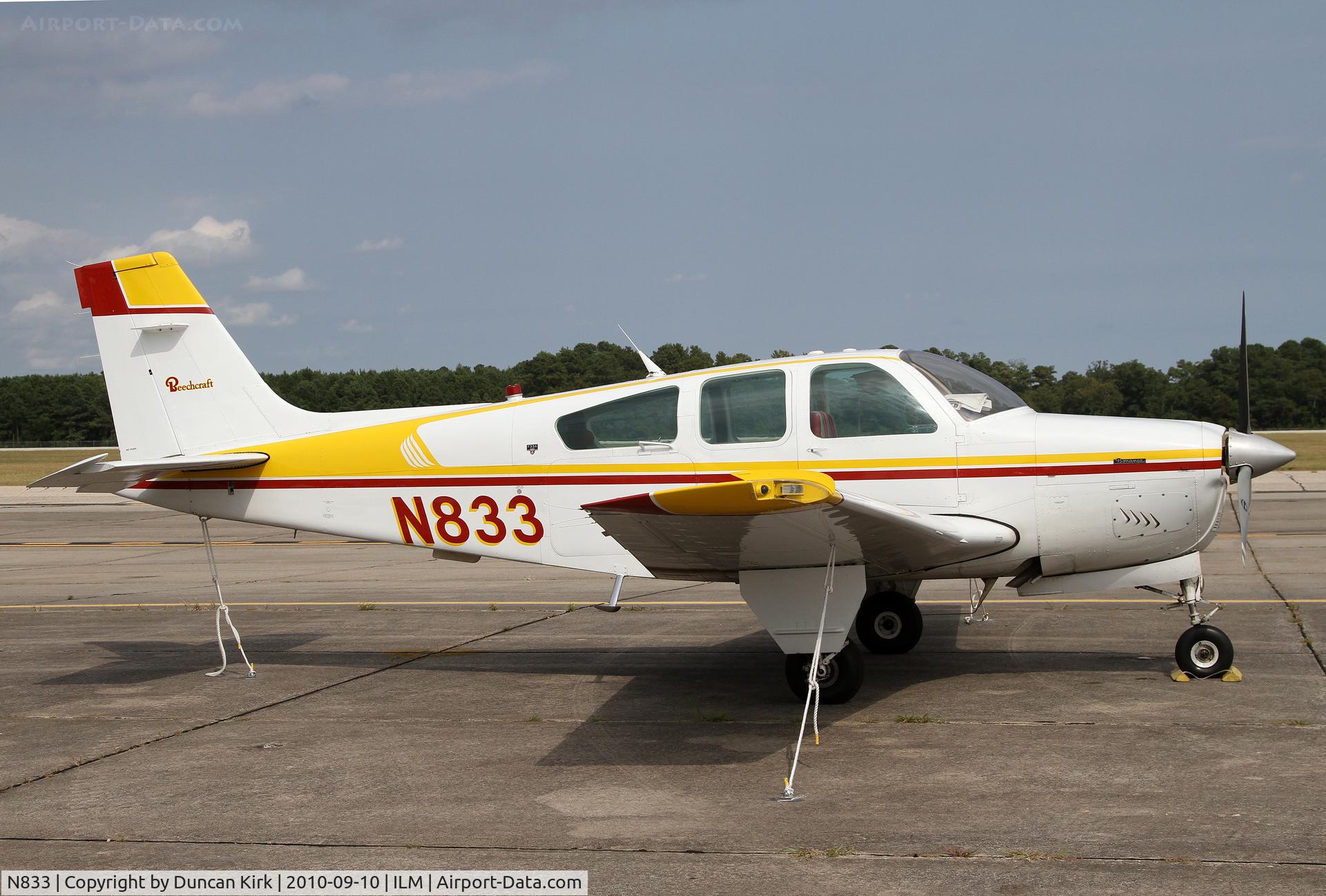 N833, 1988 Beech F33A Bonanza C/N CE-1217, Unusual three digit registration