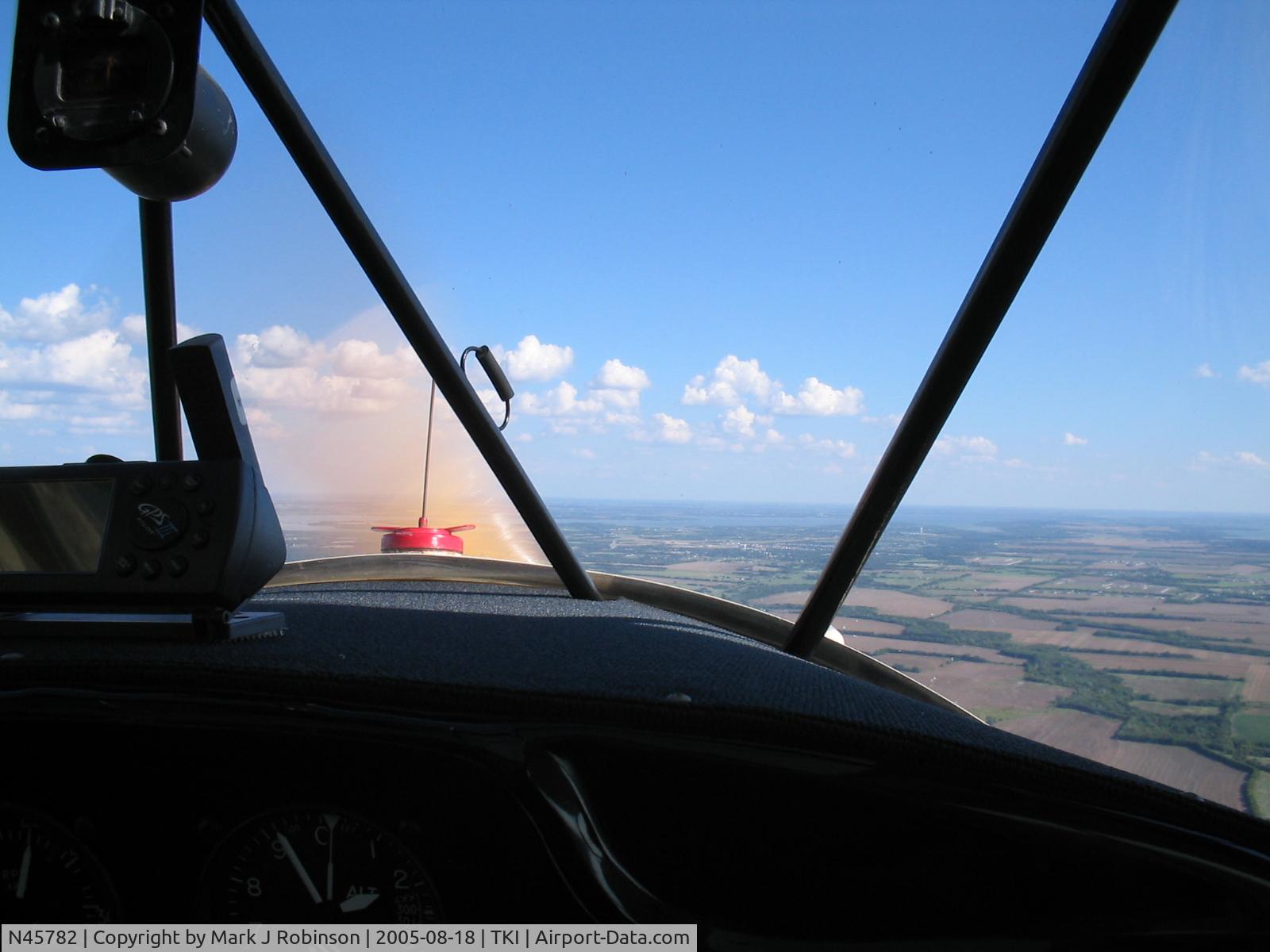 N45782, Taylorcraft BC-65 C/N 3233, In flight near TKI