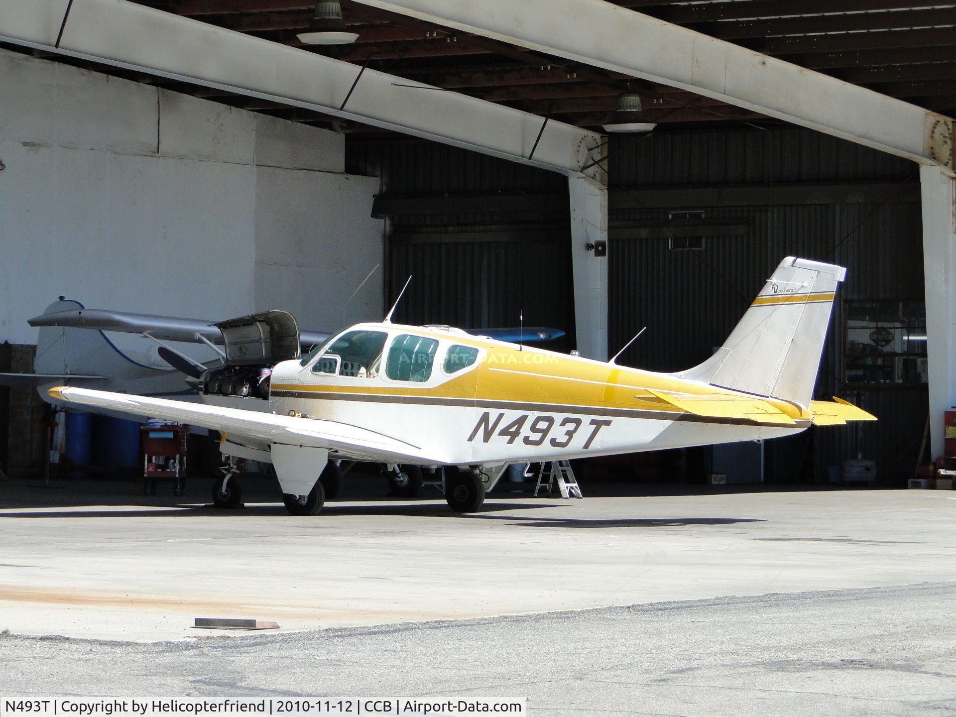 N493T, 1961 Beech 35-A33 Debonair C/N CD-309, Being worked on at Foothill Sales and Service