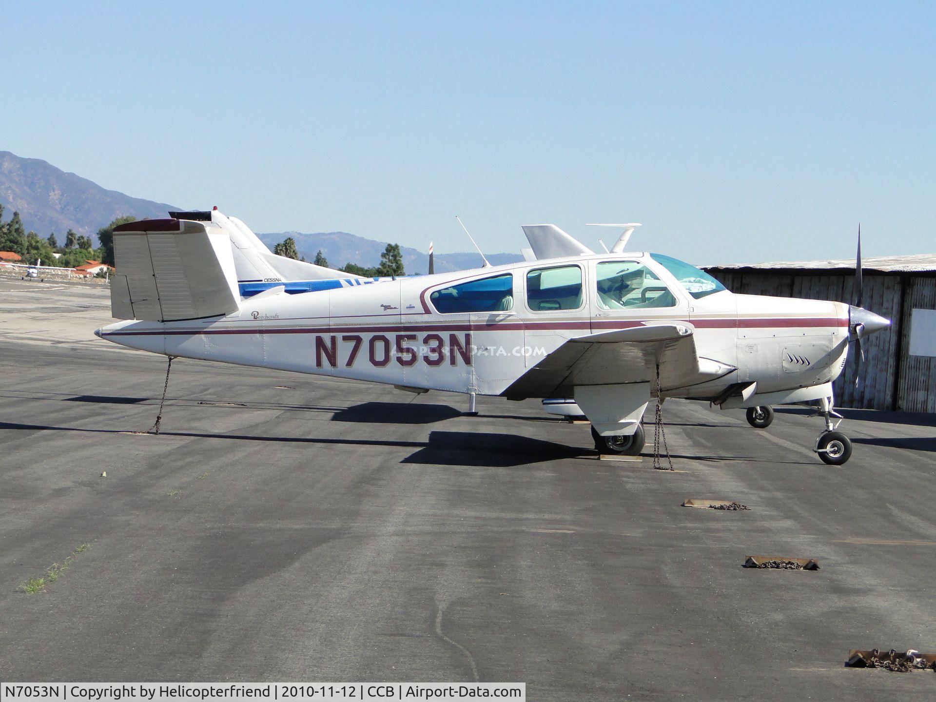 N7053N, 1967 Beech V35A Bonanza C/N D-8646, Parked in transient parkng