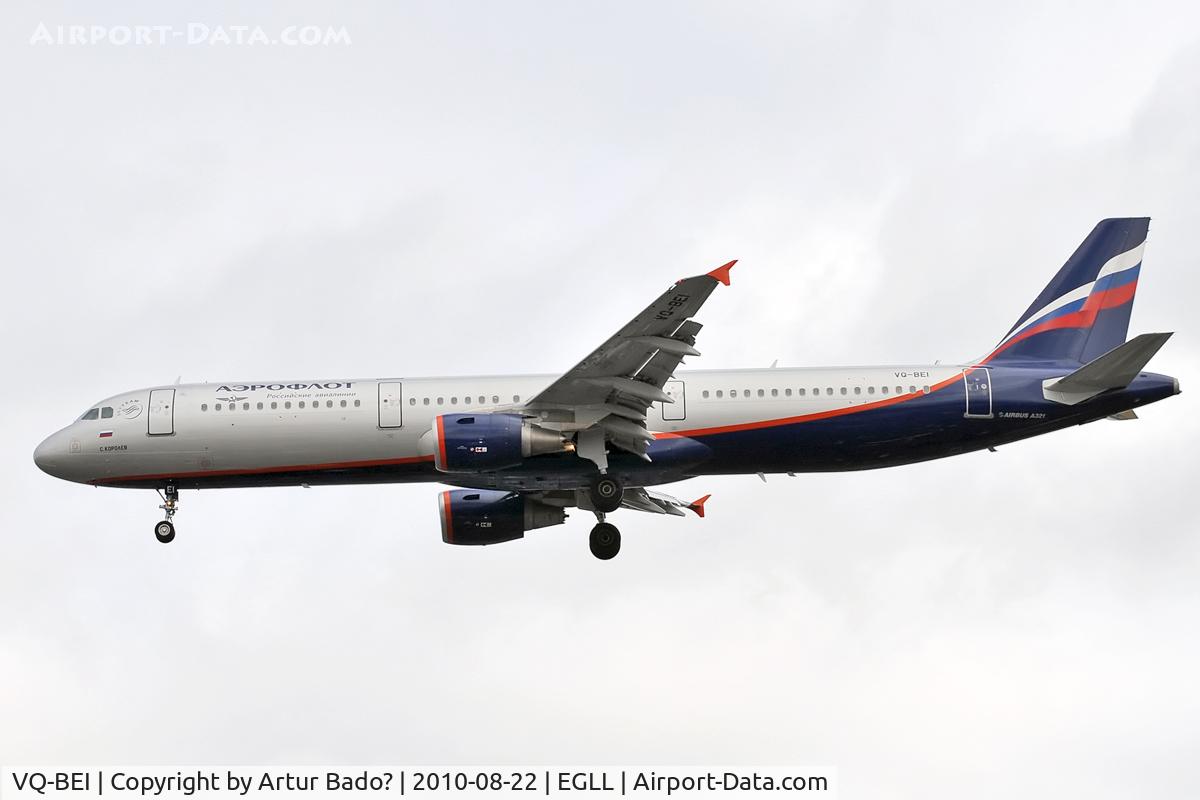 VQ-BEI, 2009 Airbus A321-211 C/N 4148, Aeroflot