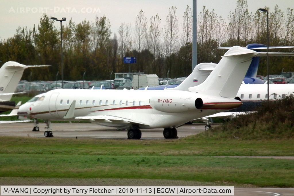 M-VANG, 2010 Bombardier BD-700-1A10 Global Express C/N 9349, Isle of Man registered Global Express at Luton