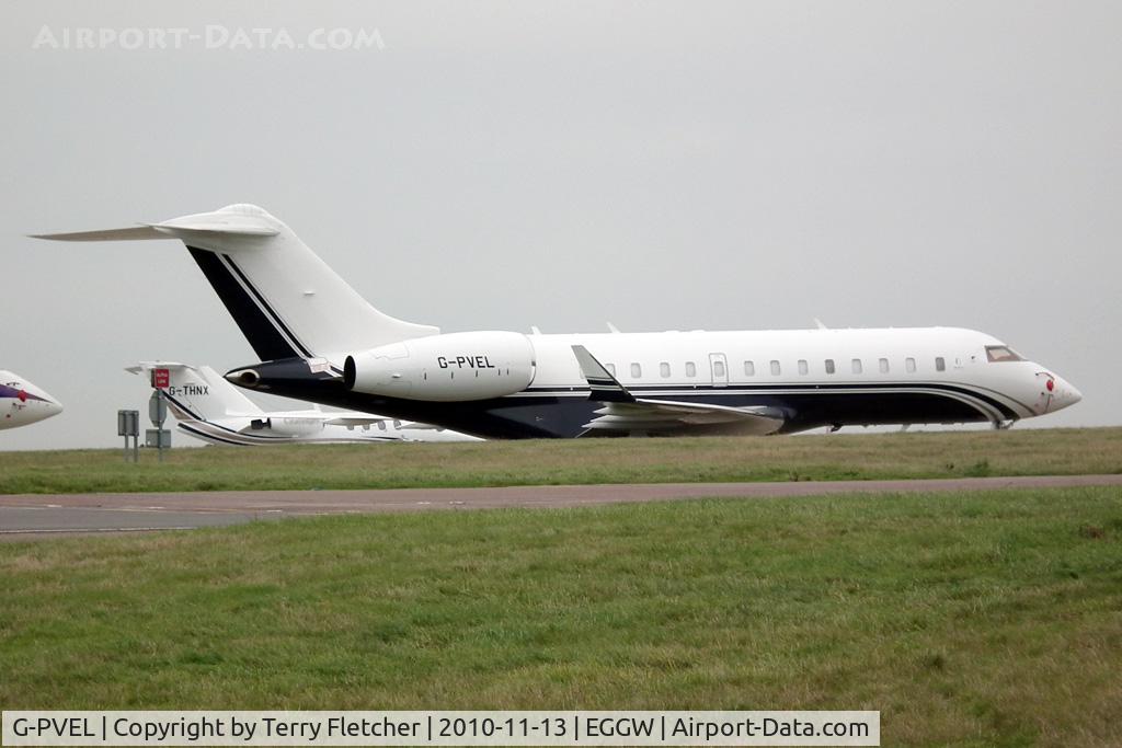 G-PVEL, 2009 Bombardier BD-700-1A10 Global Express C/N 9334, Newish Global Express on the South stands at Luton
