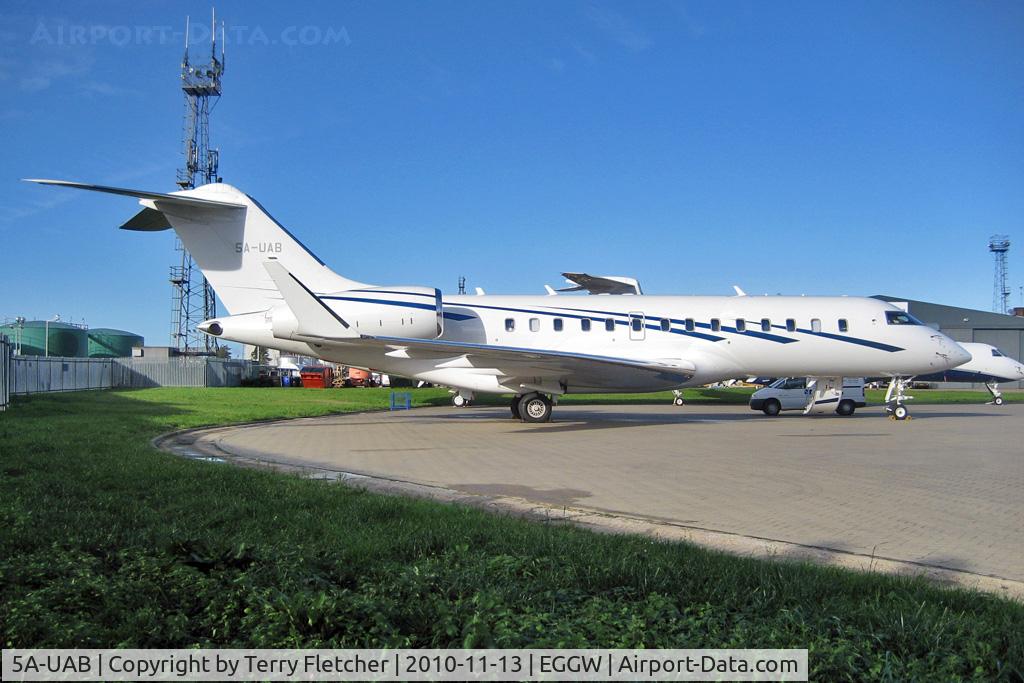 5A-UAB, 1940 Bombardier BD-700-1A11 Global Express C/N 9285, United Aviation , Libya  Global Express at Luton