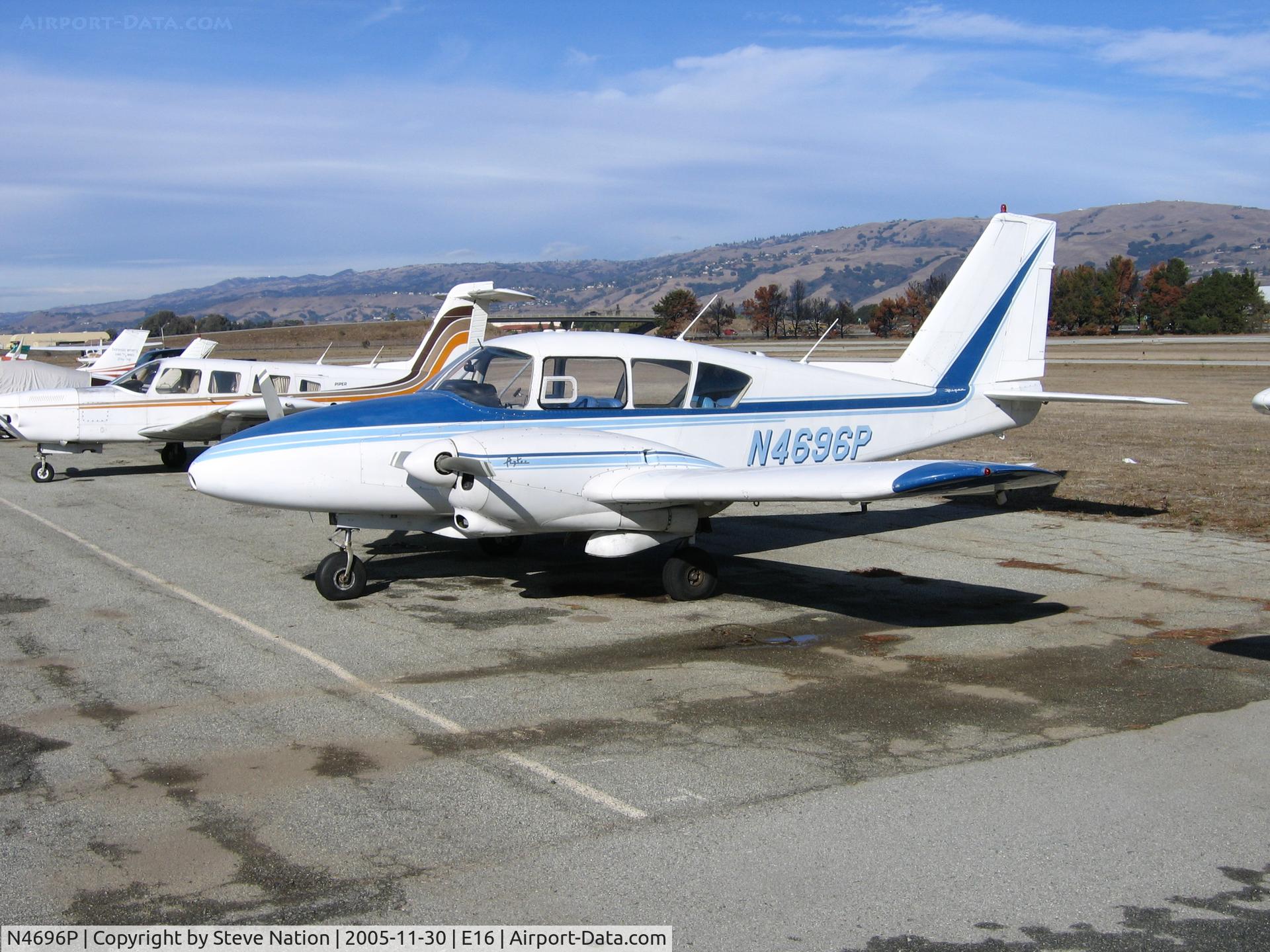 N4696P, 1960 Piper PA-23-250 C/N 27-225, 1960 Piper PA-23-250 @ E16/South County Airport/San Martin, CA (with owner in Pennsylvania by Feb 2008)
