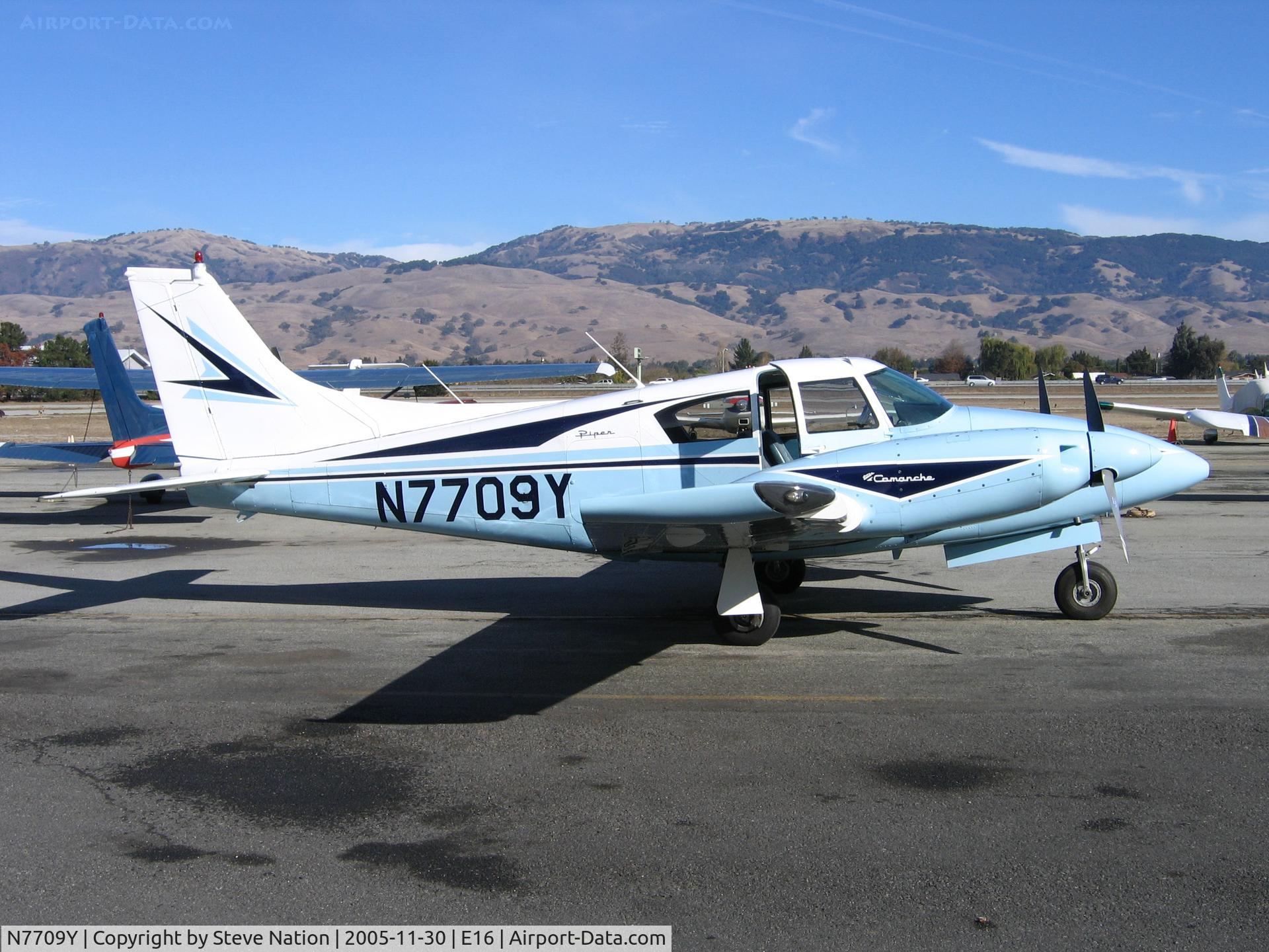 N7709Y, 1965 Piper PA-30 Twin Comanche C/N 30-797, Beautiful 1965 Piper PA-30 Twin Comanche @ E16/South County Airport/San Martin, CA home base