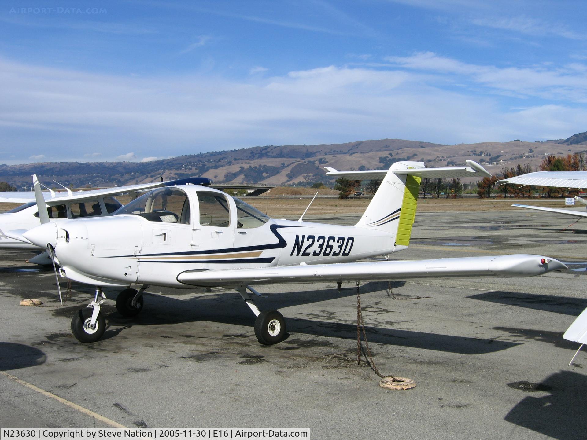 N23630, 1981 Piper PA-38-112 Tomahawk Tomahawk C/N 38-81A0152, 1981 Piper PA-38-112 (note green primer on rudder) @ E16/South County Airport/San Martin, CA home base