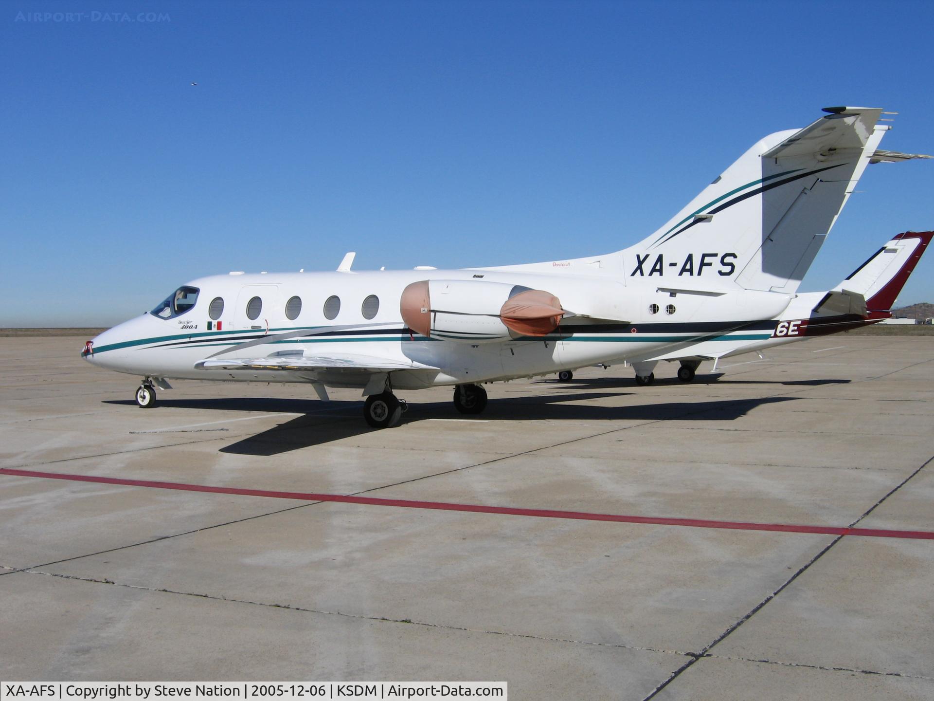 XA-AFS, 2000 Beechcraft 400A Beechjet C/N RK-259, 1999 Beechcraft 400A @ KSDM/Brown Field, San Diego, CA