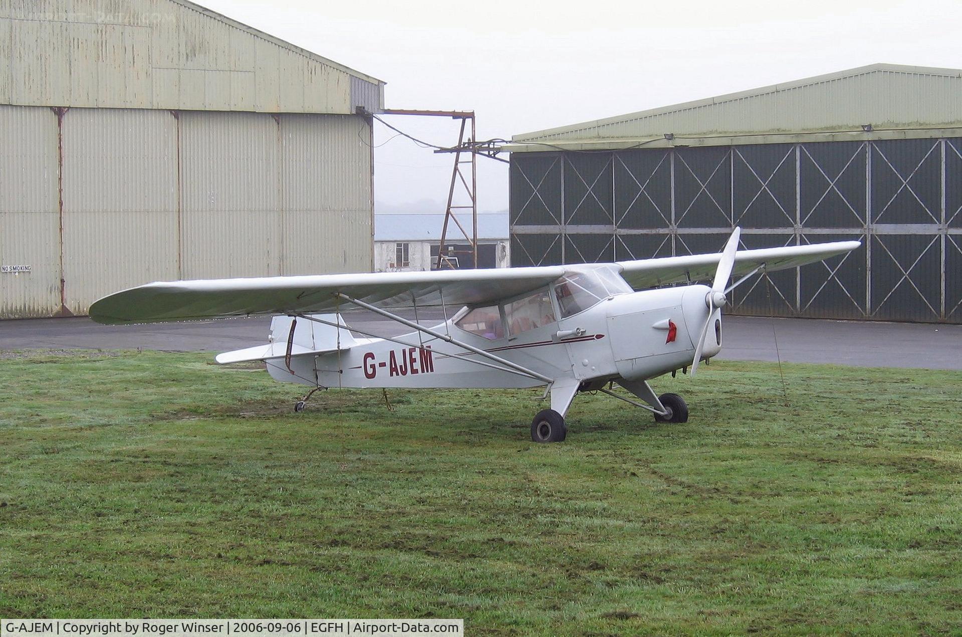 G-AJEM, 1947 Auster J-1 Autocrat C/N 2317, Classic Auster Autocrat visiting Swansea Airport.