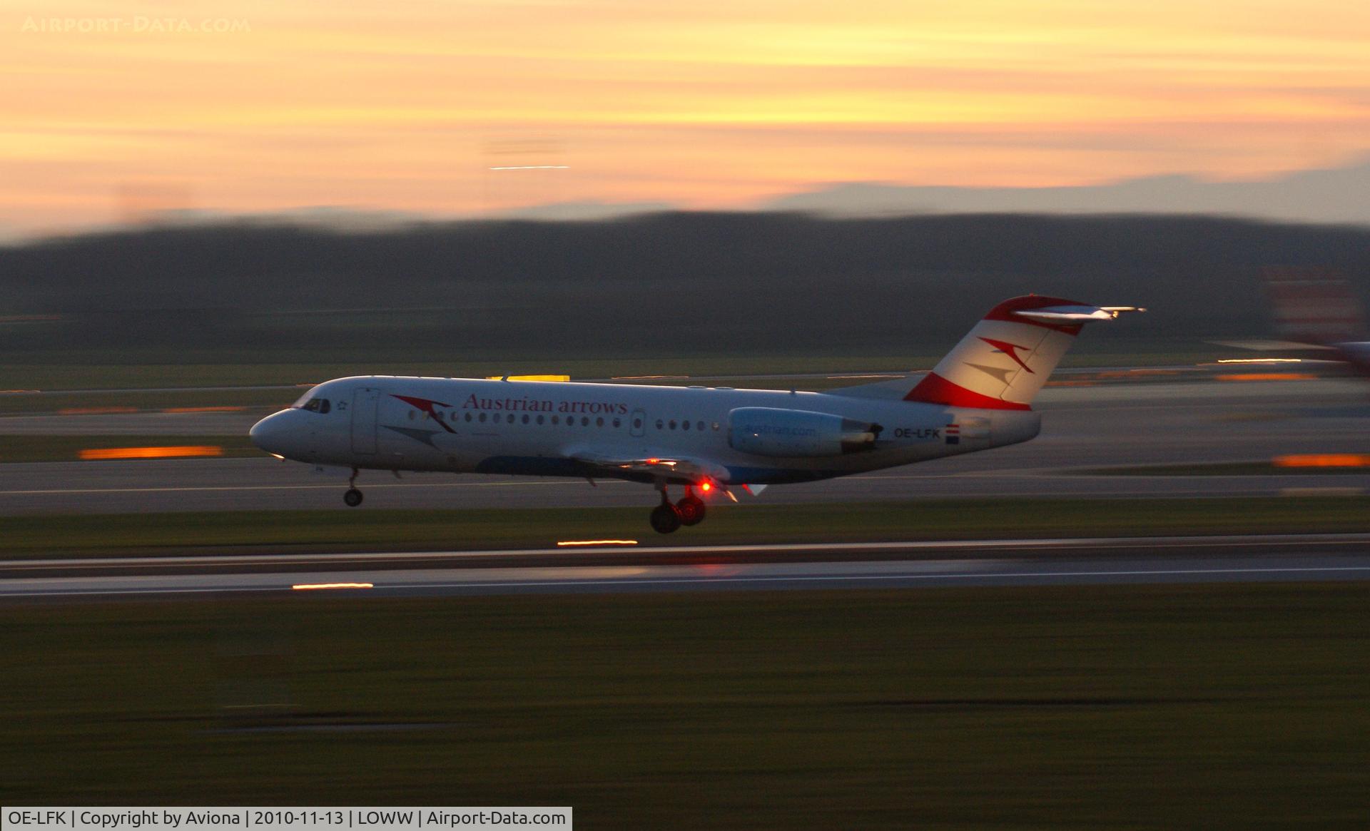 OE-LFK, 1995 Fokker 70 (F-28-0070) C/N 11555, OE-LFK @ VIE