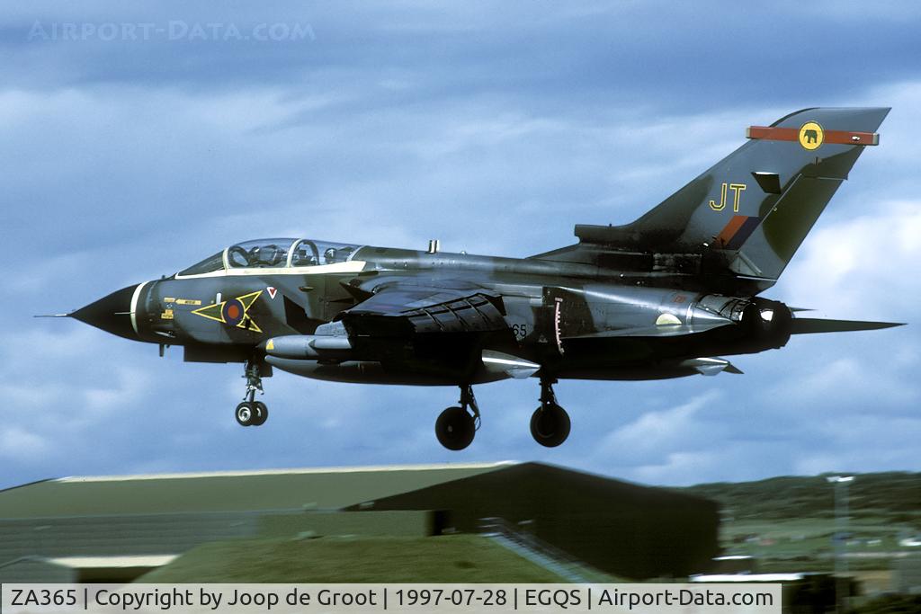 ZA365, 1982 Panavia Tornado GR.1(T) C/N 156/BT029/3079, After disbandment of 27 Sq as a Tornado unit ZA365 went to 617 Sq. It retained its former markings for some yeras though.
