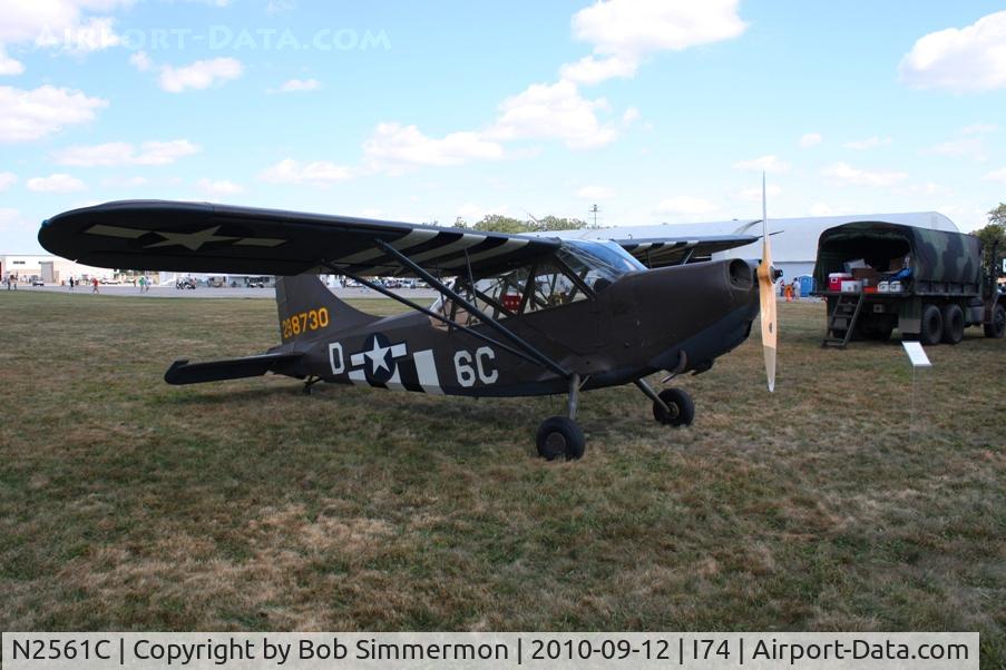 N2561C, Stinson L-5E Sentinel C/N 4472, Mid-East Regional Fly-In at Urbana, Ohio