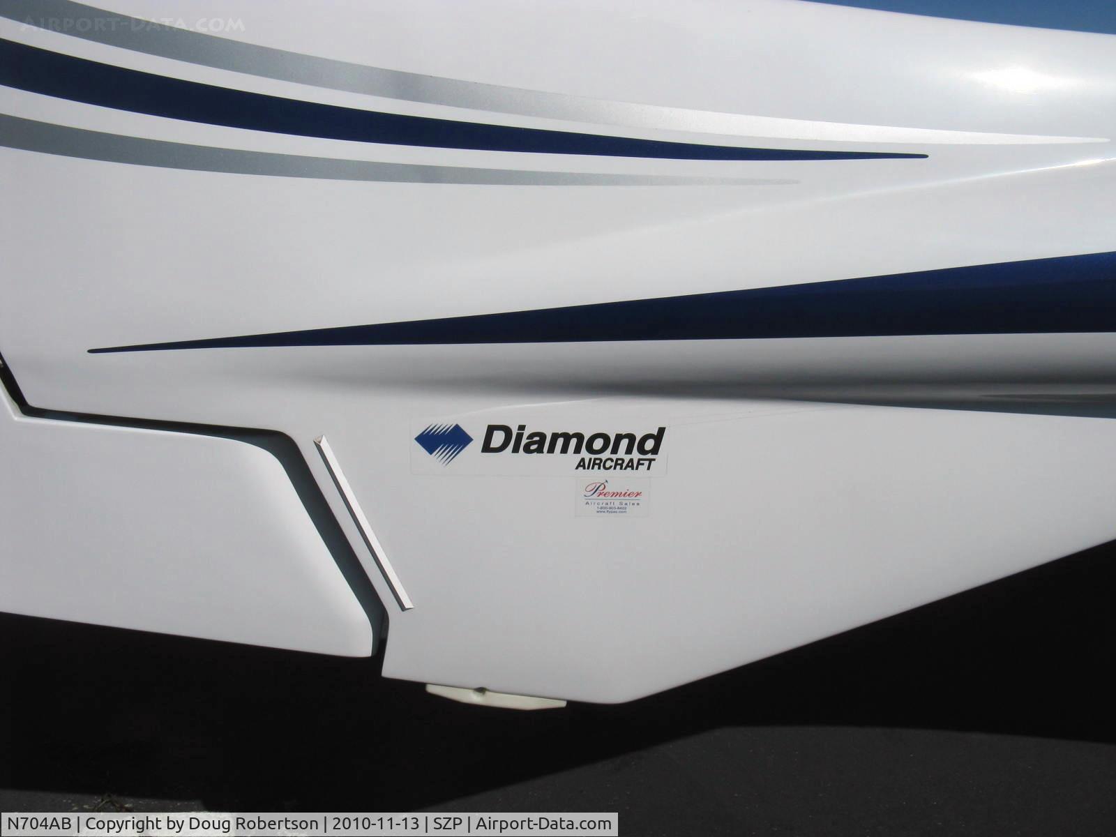 N704AB, 2006 Diamond DA-42 Twin Star C/N 42.091, 2006 Diamond Aircraft Ind. Gmbh DIAMOND DA-42D TWIN STAR, two Thielert TAE-125-01 1.7 turbo-charged 135 Hp Diesels, logo