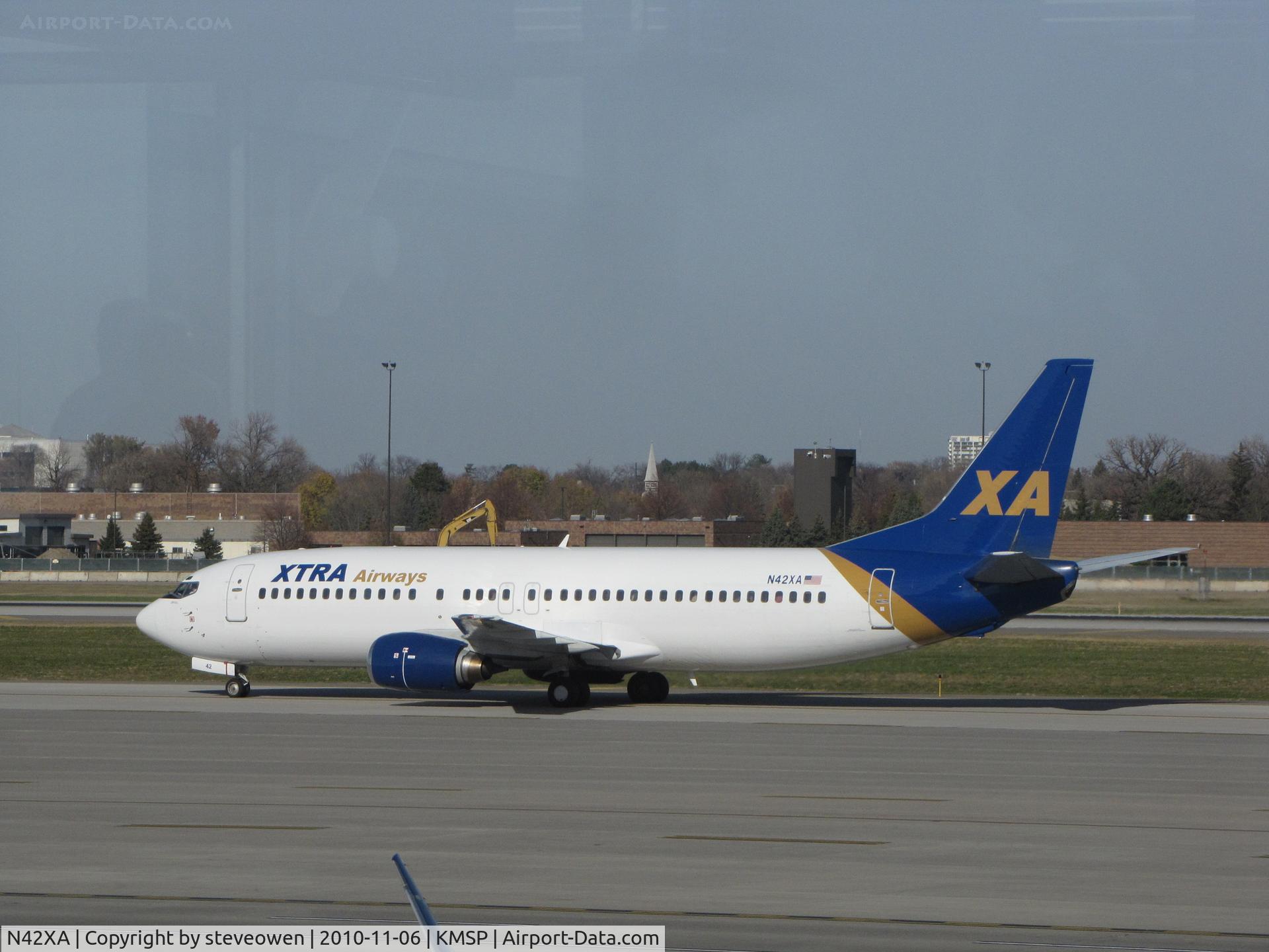 N42XA, 1992 Boeing 737-429 C/N 25729, XTRA Airways at MSP