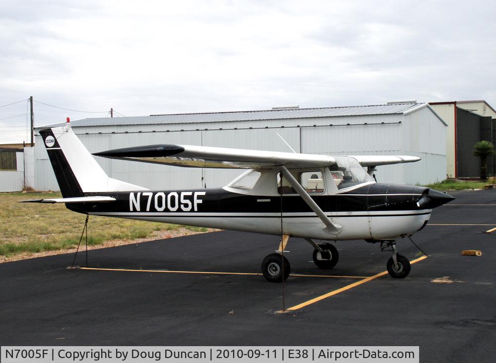 N7005F, 1966 Cessna 150F C/N 15063605, Parked on the ramp at Casparis Airport in Alpine, Texas
