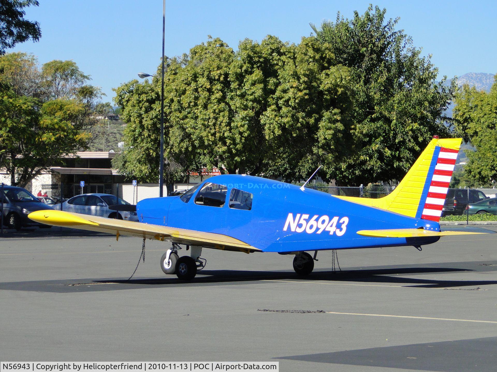 N56943, 1973 Piper PA-28-140 C/N 28-7425066, Parked in transient parking