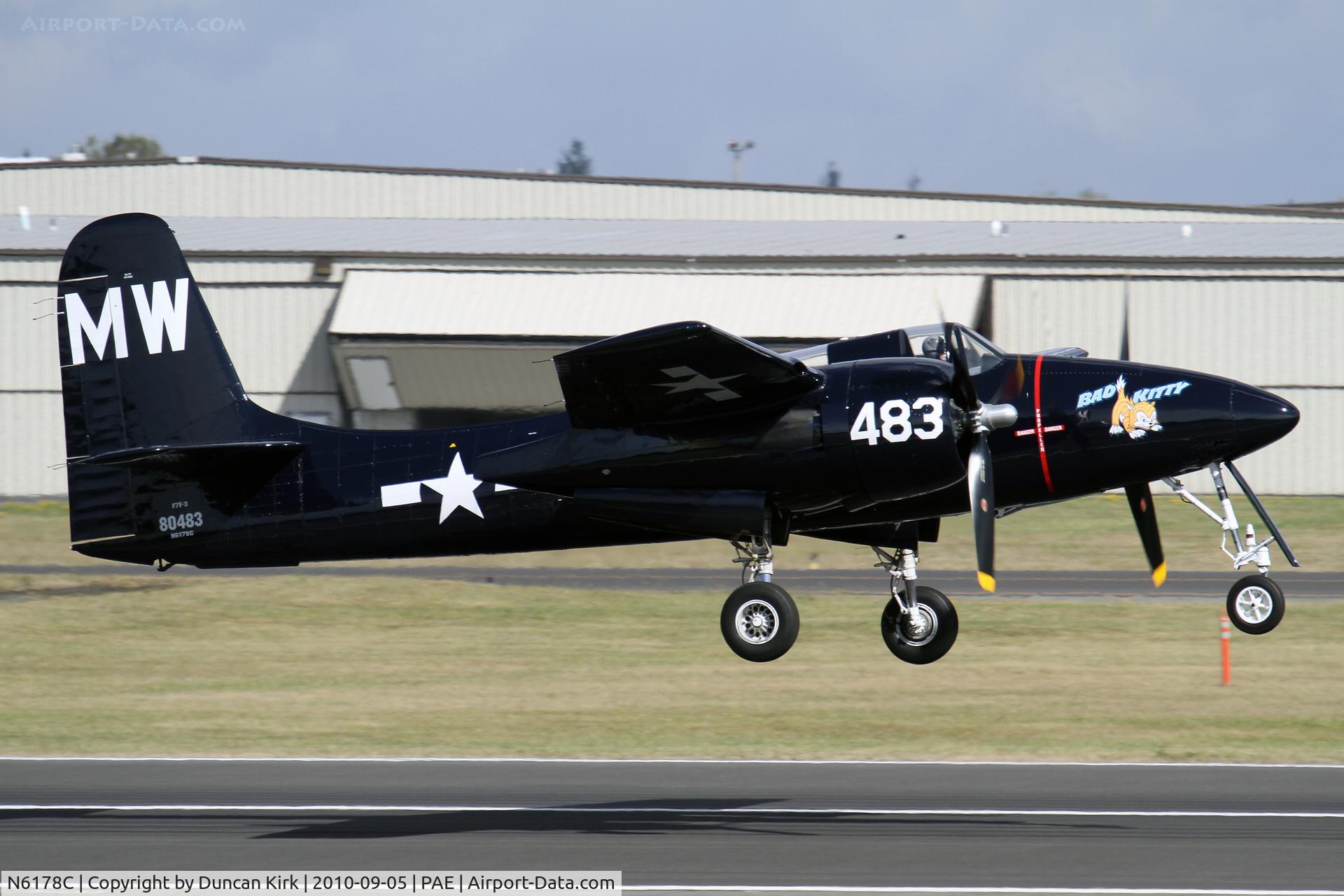 N6178C, Grumman F7F-3 Tigercat C/N C.225, This Tiger Cat is one of several Cats in the resident collection