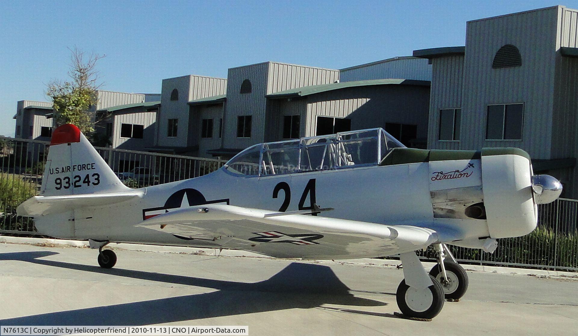 N7613C, 1949 North American T-6G Texan C/N 168-347, Parked in the corner on the northside