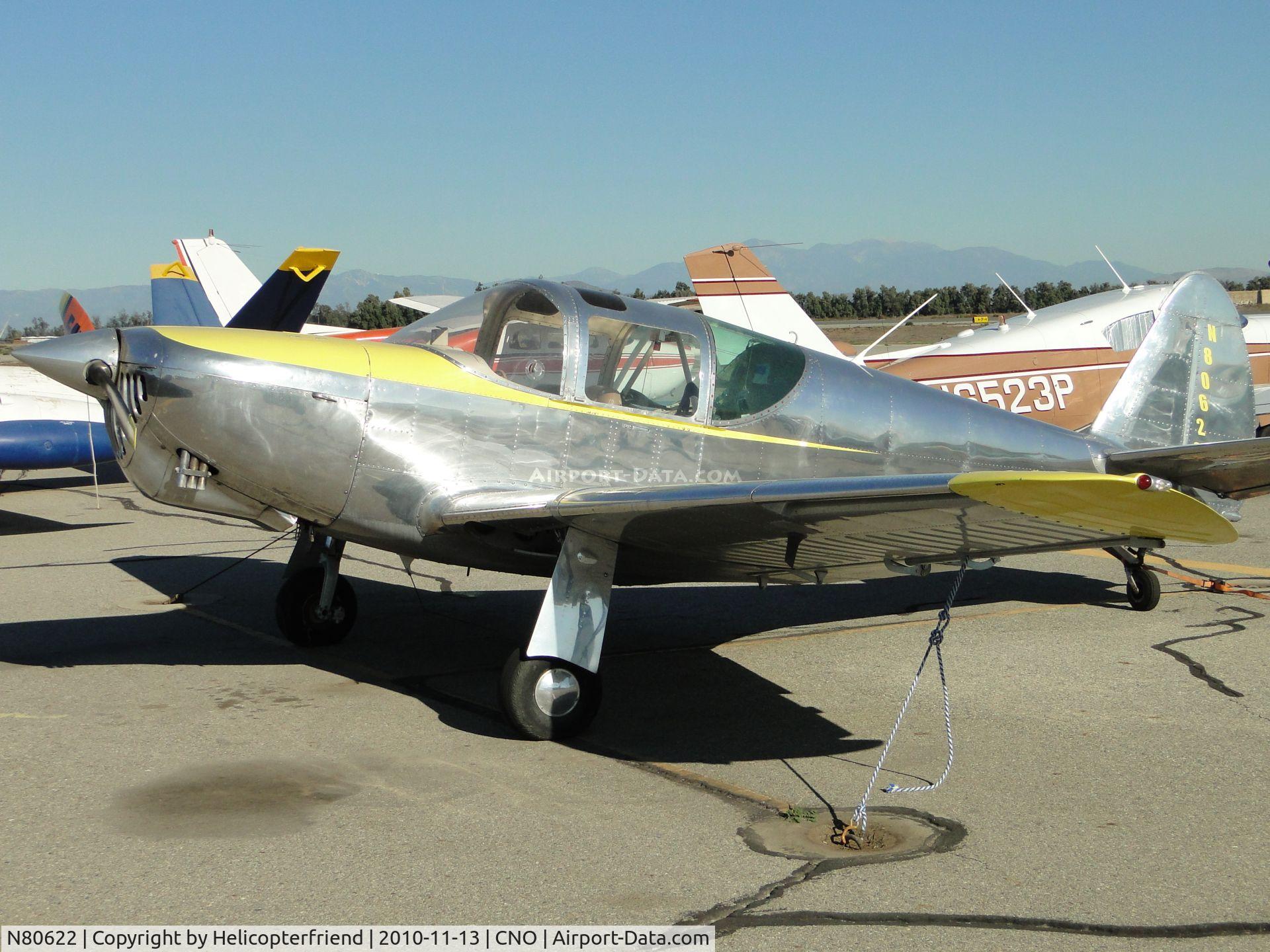 N80622, 1946 Globe GC-1B Swift C/N 1027, Tied down & parked east of the tower