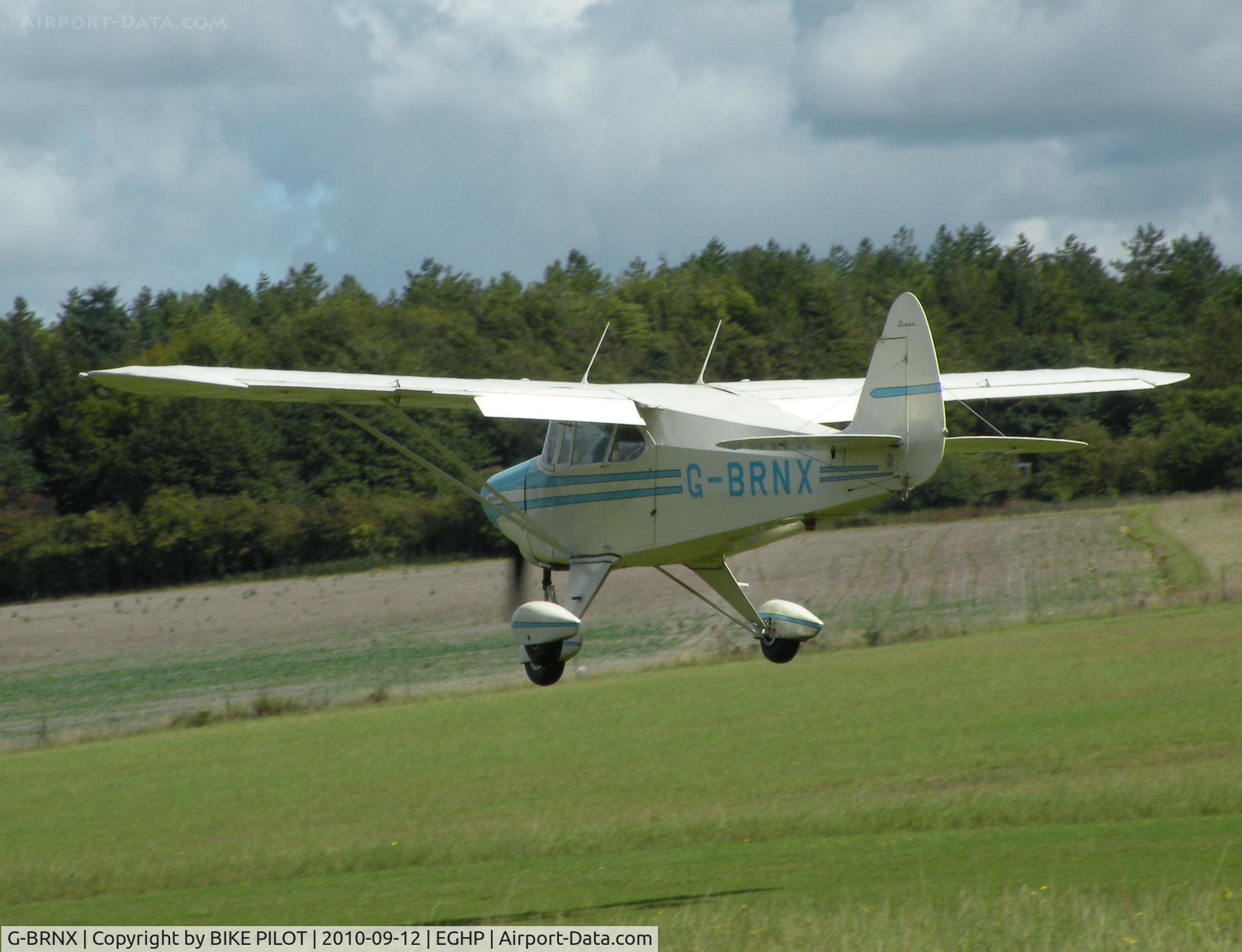 G-BRNX, 1955 Piper PA-22-150 Caribbean C/N 22-2945, November X-RAY about to arrive on rwy 03