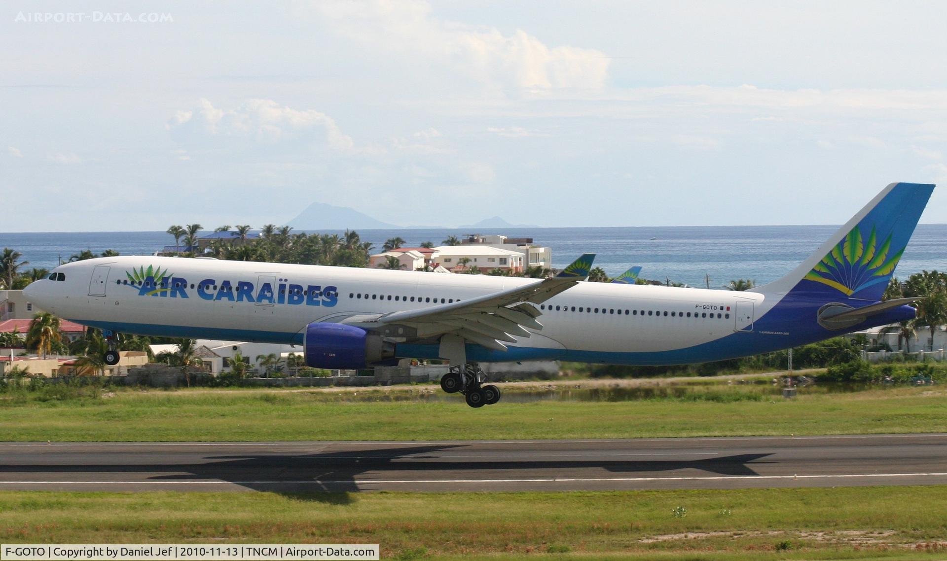 F-GOTO, 2009 Airbus A330-323X C/N 1021, Air Caraibes landing at TNCM runway 10