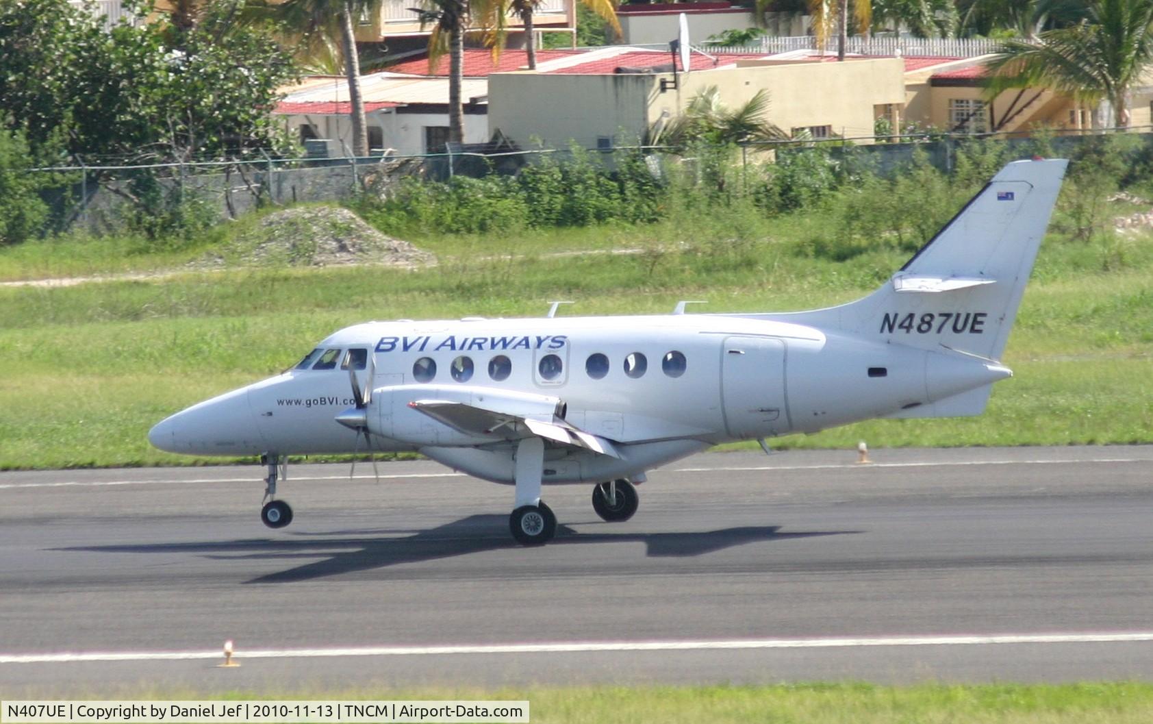 N407UE, British Aerospace BAe Jetstream 3101 C/N 762, N407UE landing at TNCM runway 10
