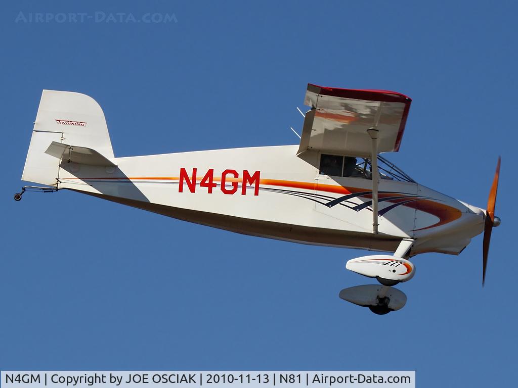 N4GM, 1975 Wittman W-8 Tailwind C/N 237, Arriving at N81