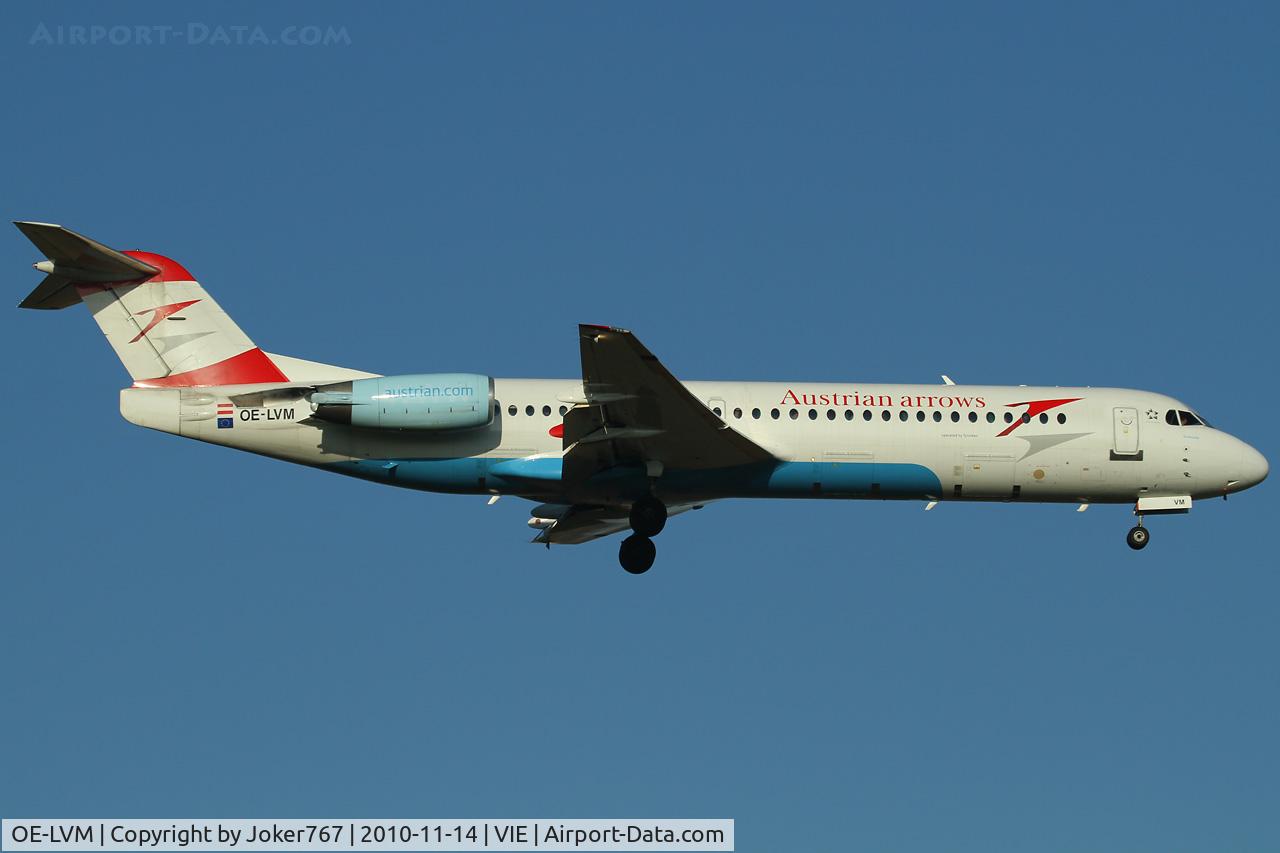 OE-LVM, 1991 Fokker F100 (F-28-0100) C/N 11361, Austrian arrows