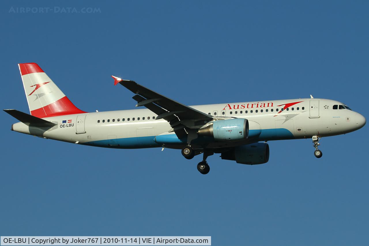 OE-LBU, 2001 Airbus A320-214 C/N 1478, Austrian Airlines