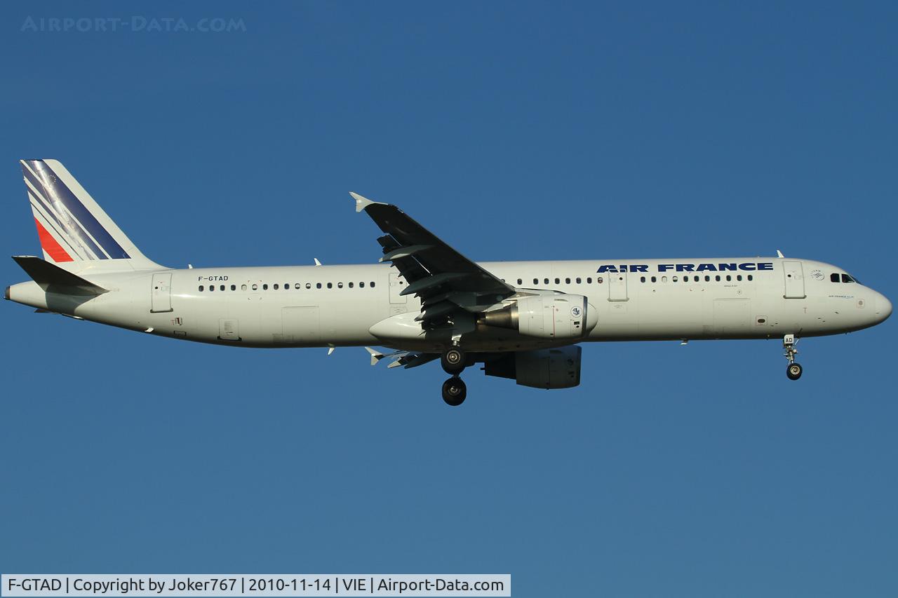 F-GTAD, 1998 Airbus A321-211 C/N 0777, Air France