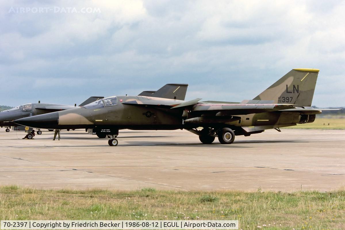 70-2397, 1970 General Dynamics F-111F Aardvark C/N E2-36, last chance inspektion at RAF Lakenheath, a/c has been written off use on April 5 1989
