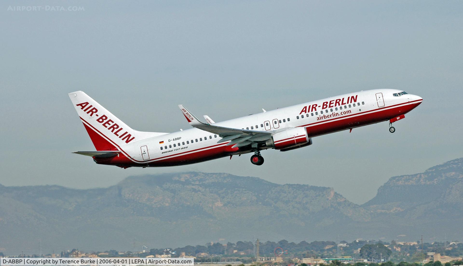 D-ABBP, 2005 Boeing 737-86J C/N 29641, Palma Airport, April 2006