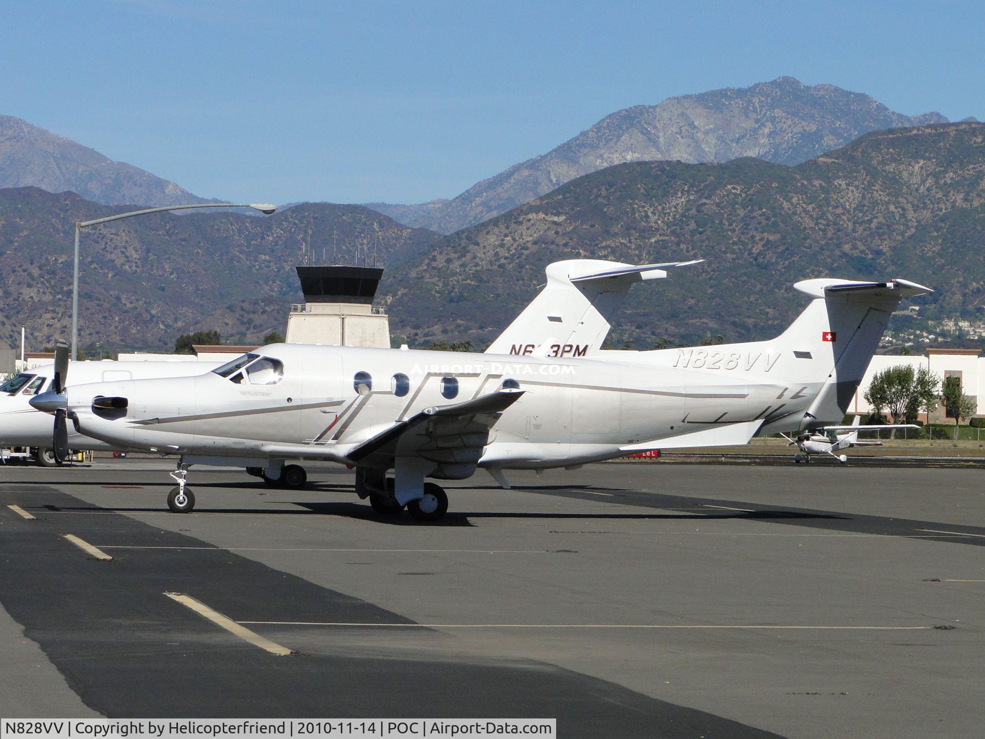N828VV, 2007 Pilatus PC-12/47 C/N 826, Parked in transient parking