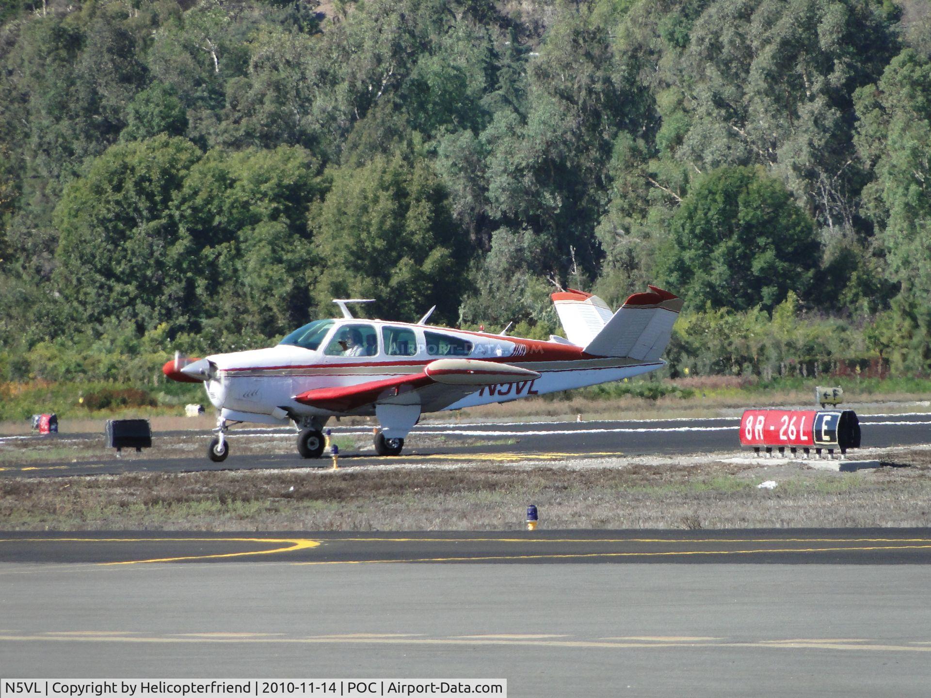 N5VL, 1979 Beech V35B Bonanza C/N D-10223, Taxiing to transient parking after landing