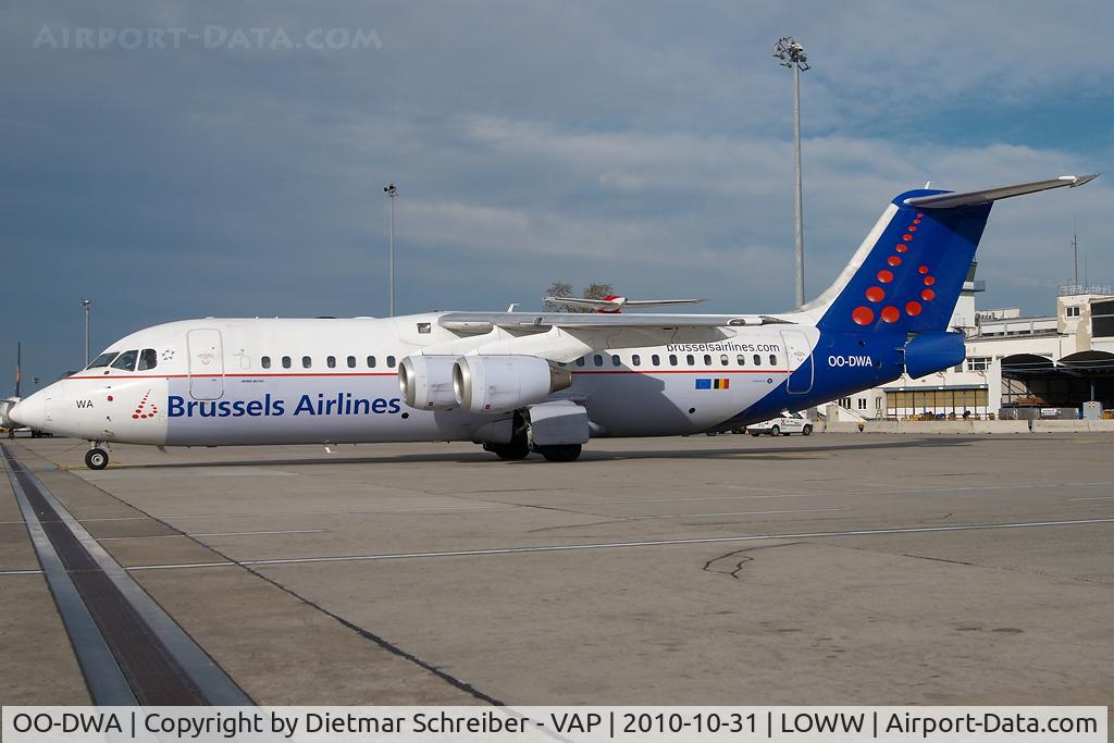 OO-DWA, 1997 British Aerospace Avro 146-RJ100 C/N E3308, Brussels Airlines Bae 146
