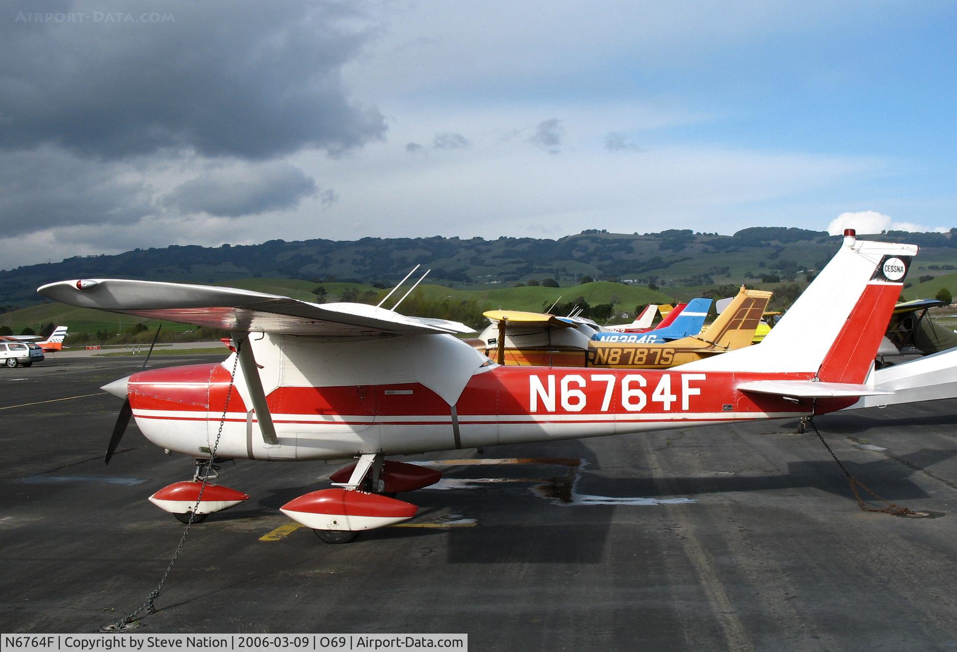 N6764F, 1966 Cessna 150F C/N 15063364, 1966 Cessna 150F with cockpit cover @ Petaluma, CA